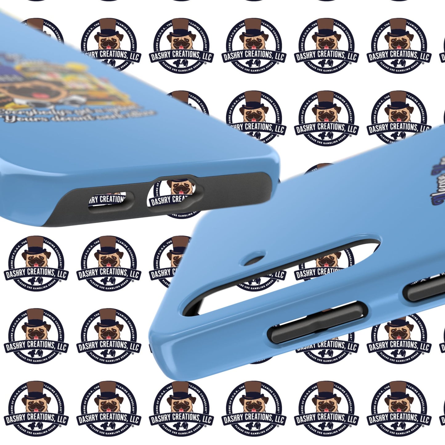 Slots “Everybody’s Got A System” Blue & Black Top Hat Tough Phone Cases