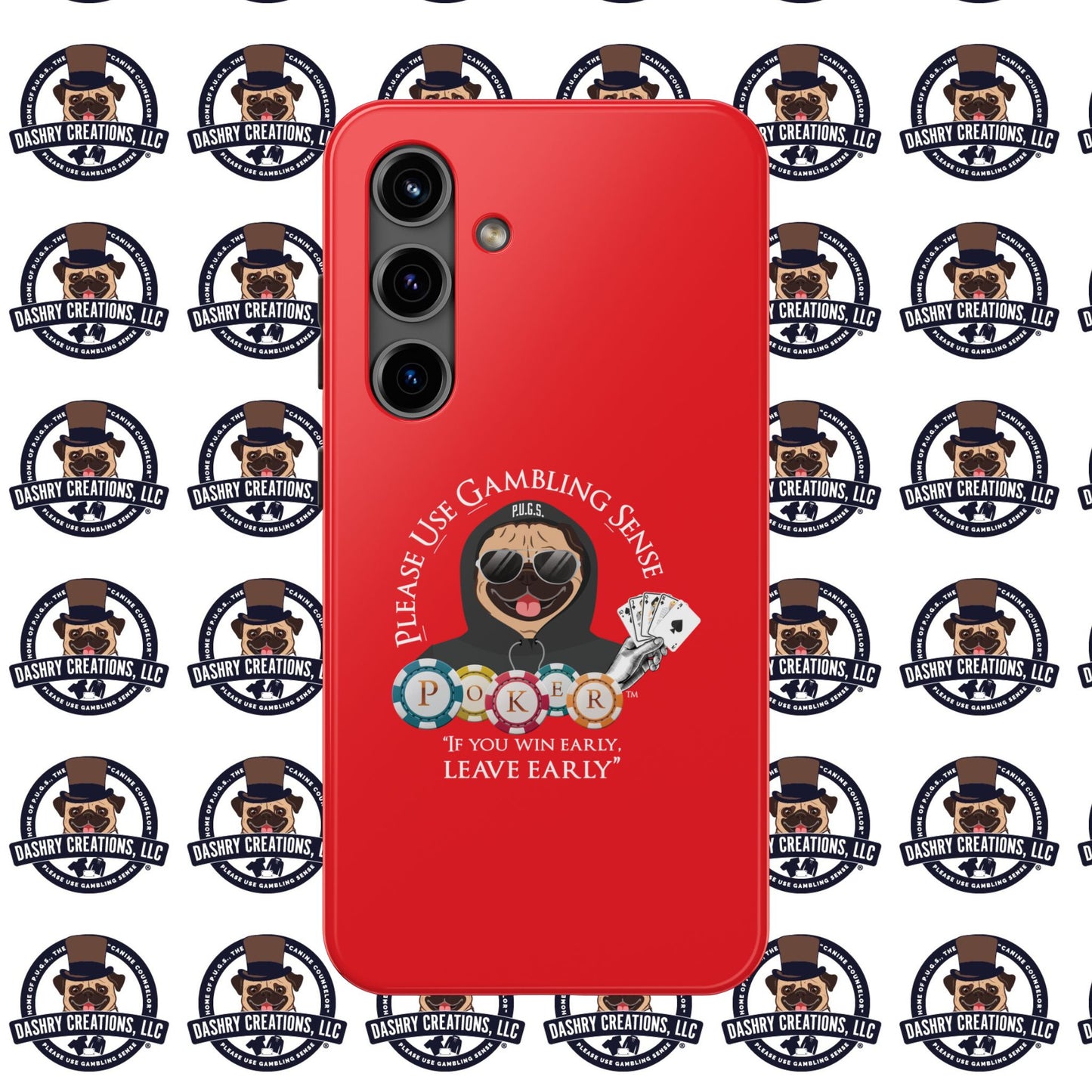 Poker “Win Early Leave” Early Black Hoodie Tough Phone Cases
