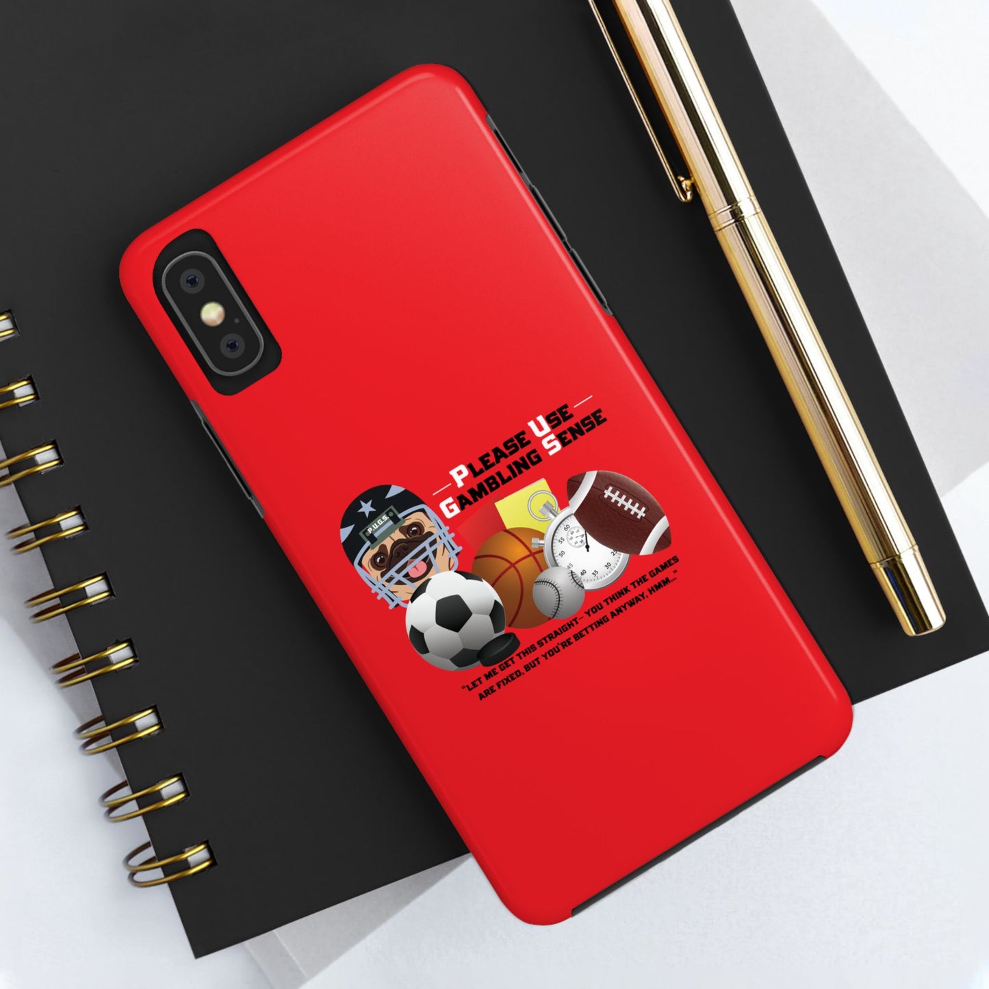 Sports Betting “Games Are Fixed” Helmet Tough Phone Cases