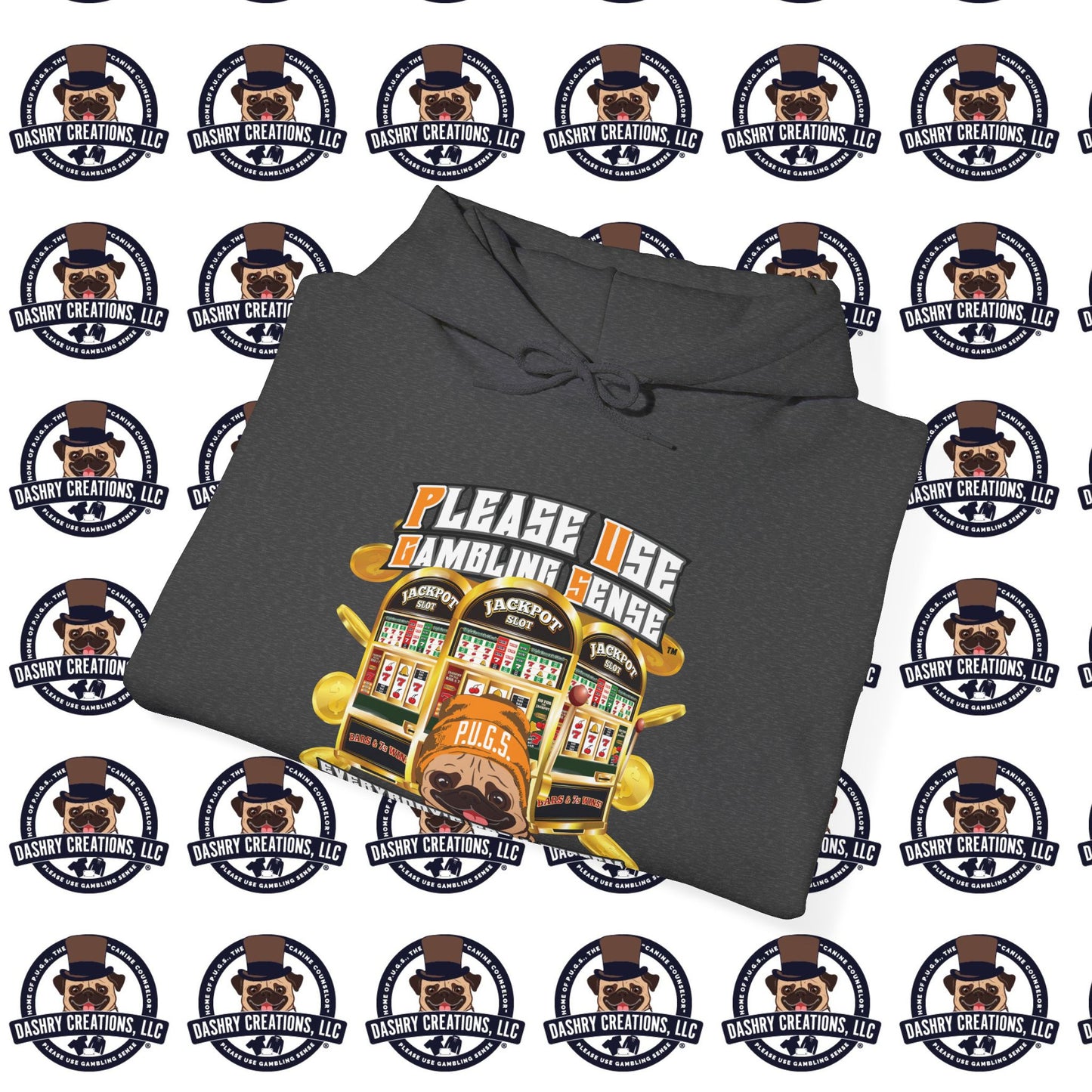Slots “Everybody’s Got A System” Orange Wool Cap Unisex Heavy Blend™ Hooded Sweatshirt