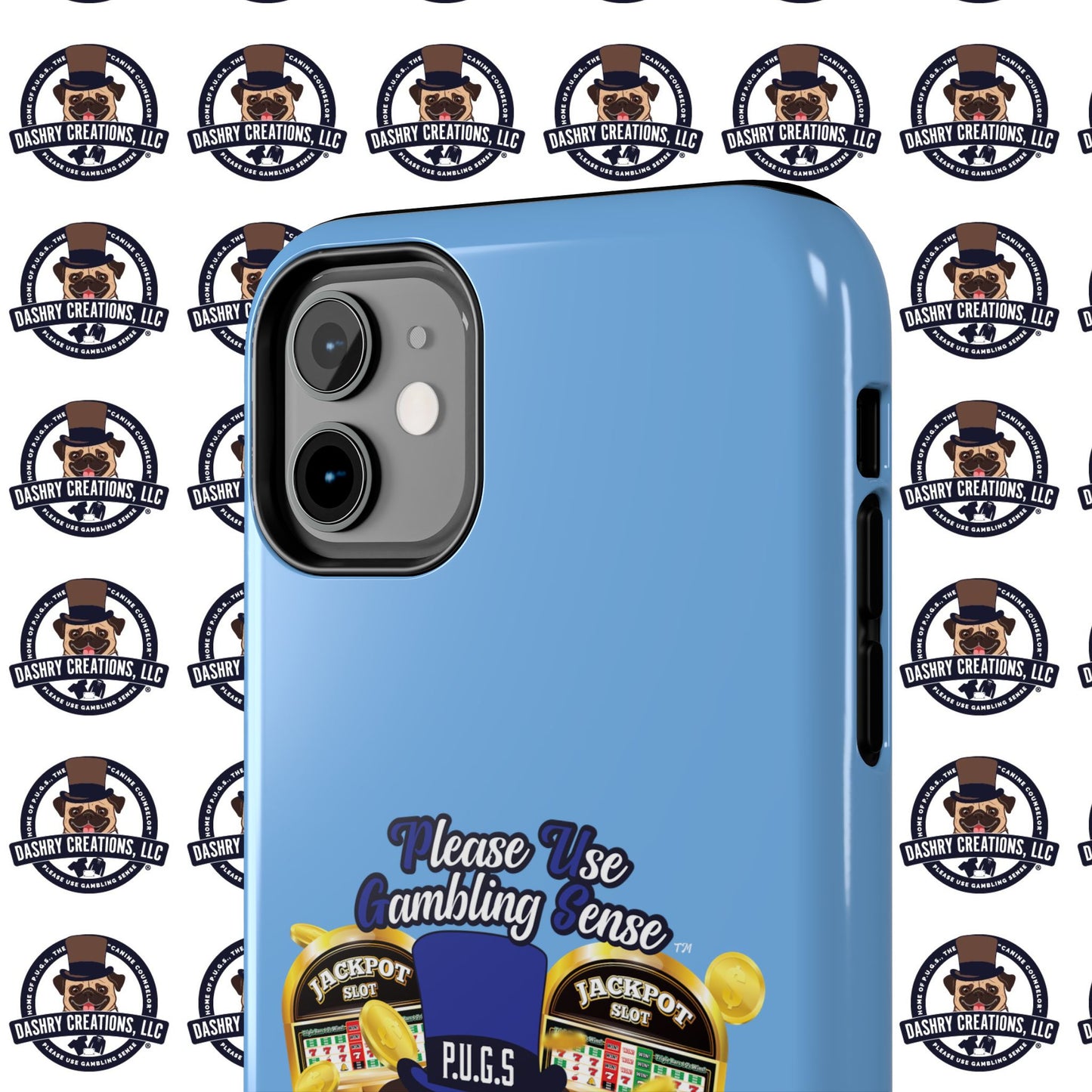 Slots “Everybody’s Got A System” Blue & Black Top Hat Tough Phone Cases
