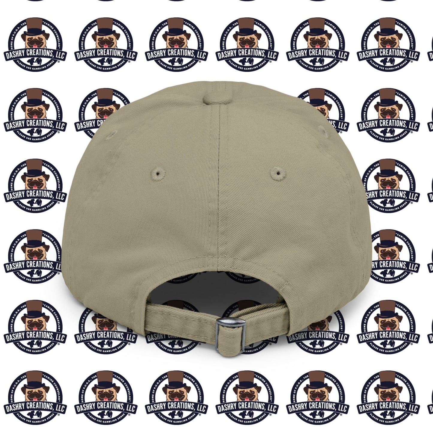 Slots “Everybody’s Got A System” Tan & White Backwards Baseball Cap Unisex Distressed Cap