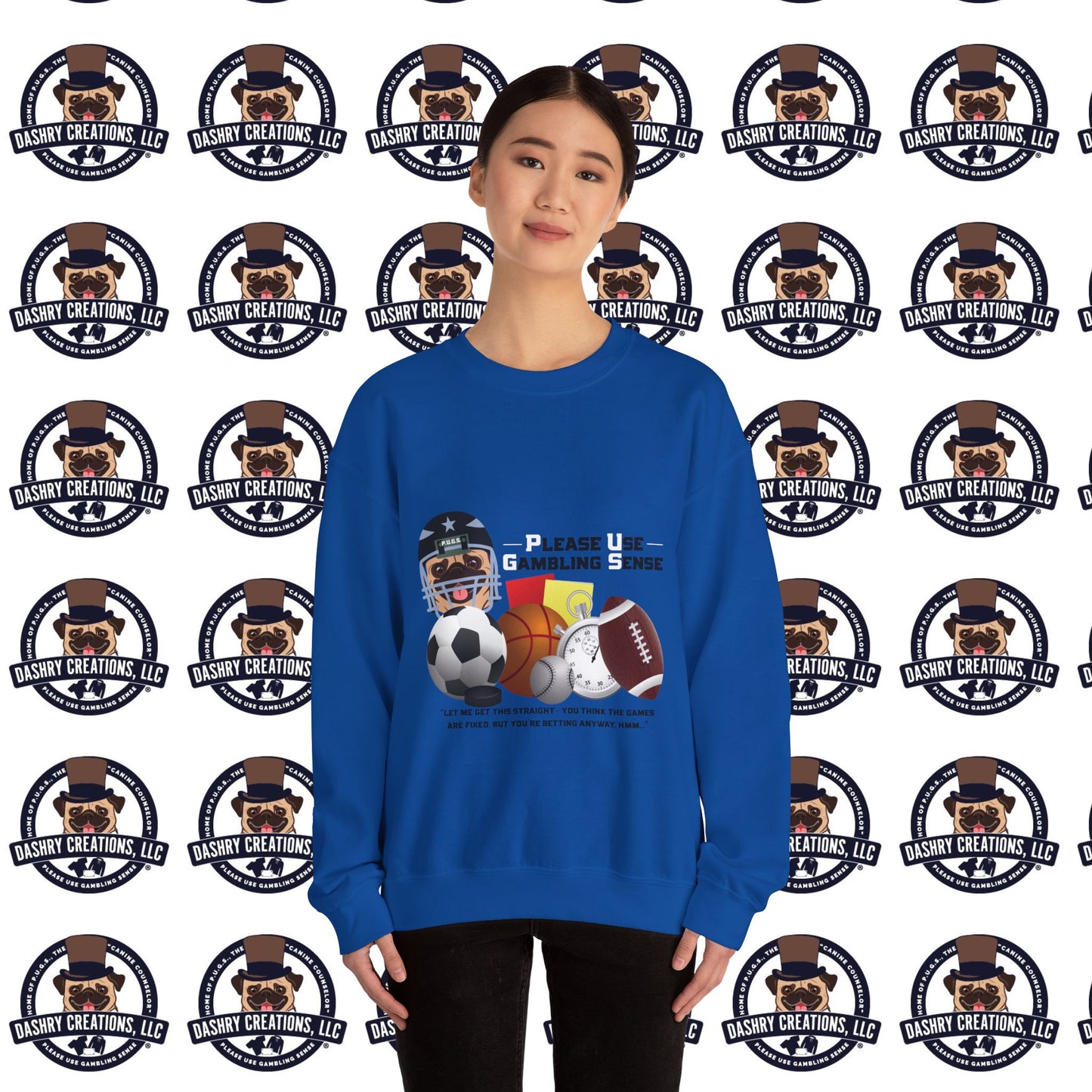 Sports Betting “Games Are Fixed” Helmet Unisex Heavy Blend™ Crewneck Sweatshirt