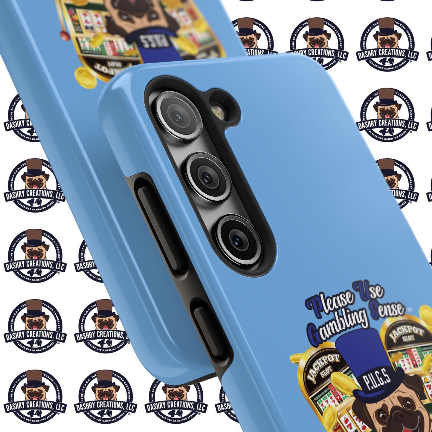 Slots “Everybody’s Got A System” Blue & Black Top Hat Tough Phone Cases