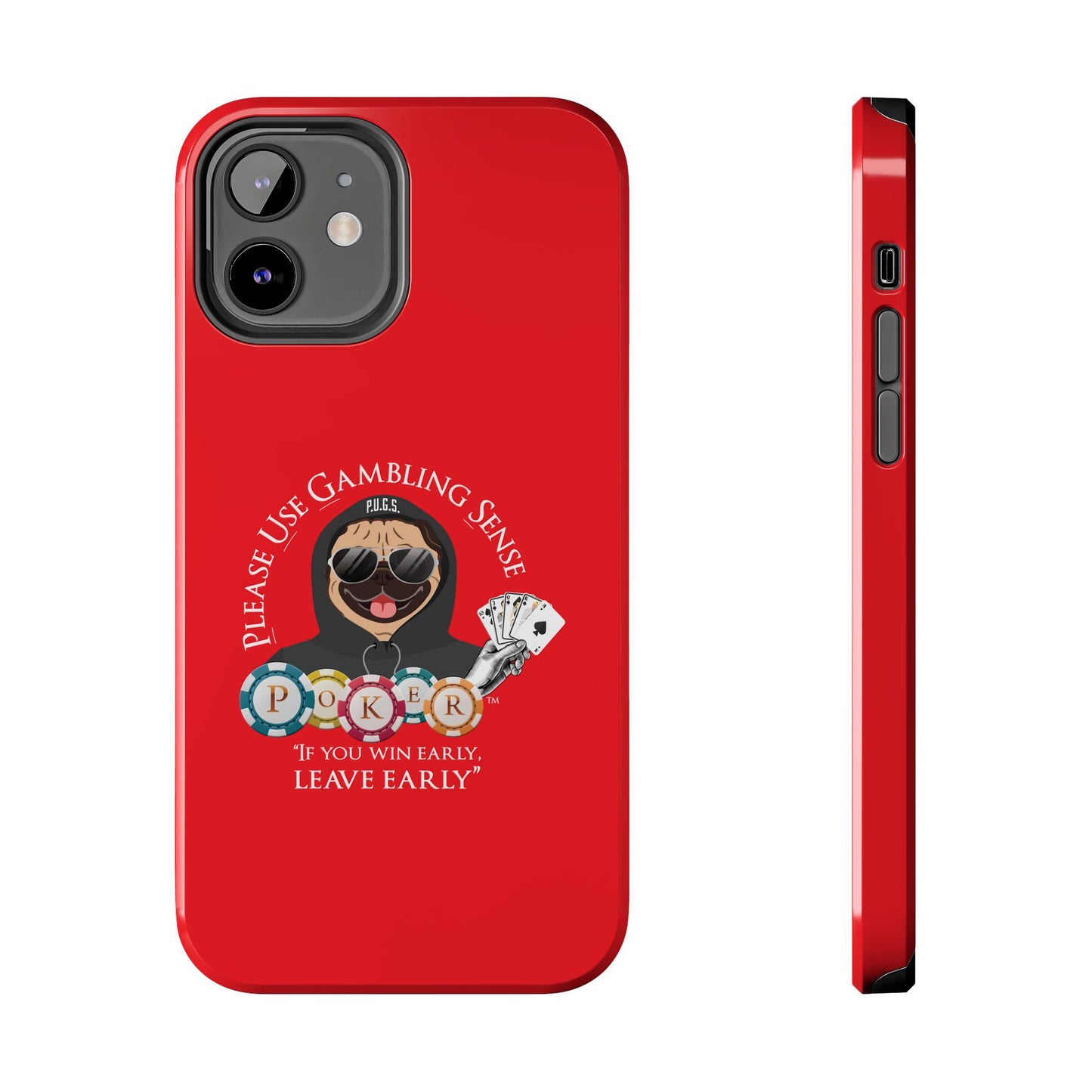 Poker “Win Early Leave” Early Black Hoodie Tough Phone Cases