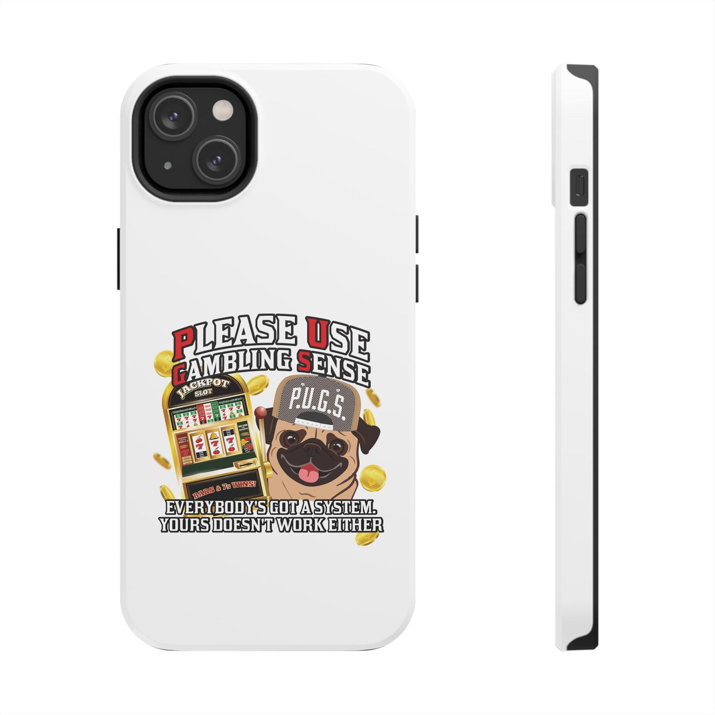 Slots “Everybody’s Got A System” Tan & White Backwards Baseball Cap Tough Phone Cases