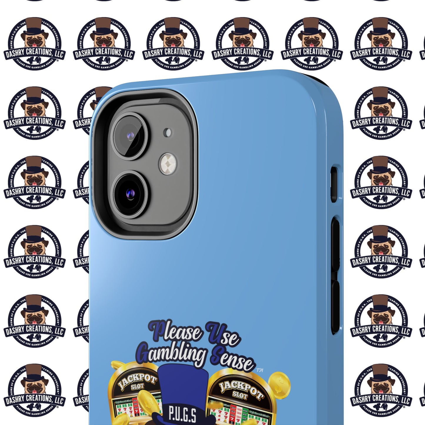 Slots “Everybody’s Got A System” Blue & Black Top Hat Tough Phone Cases