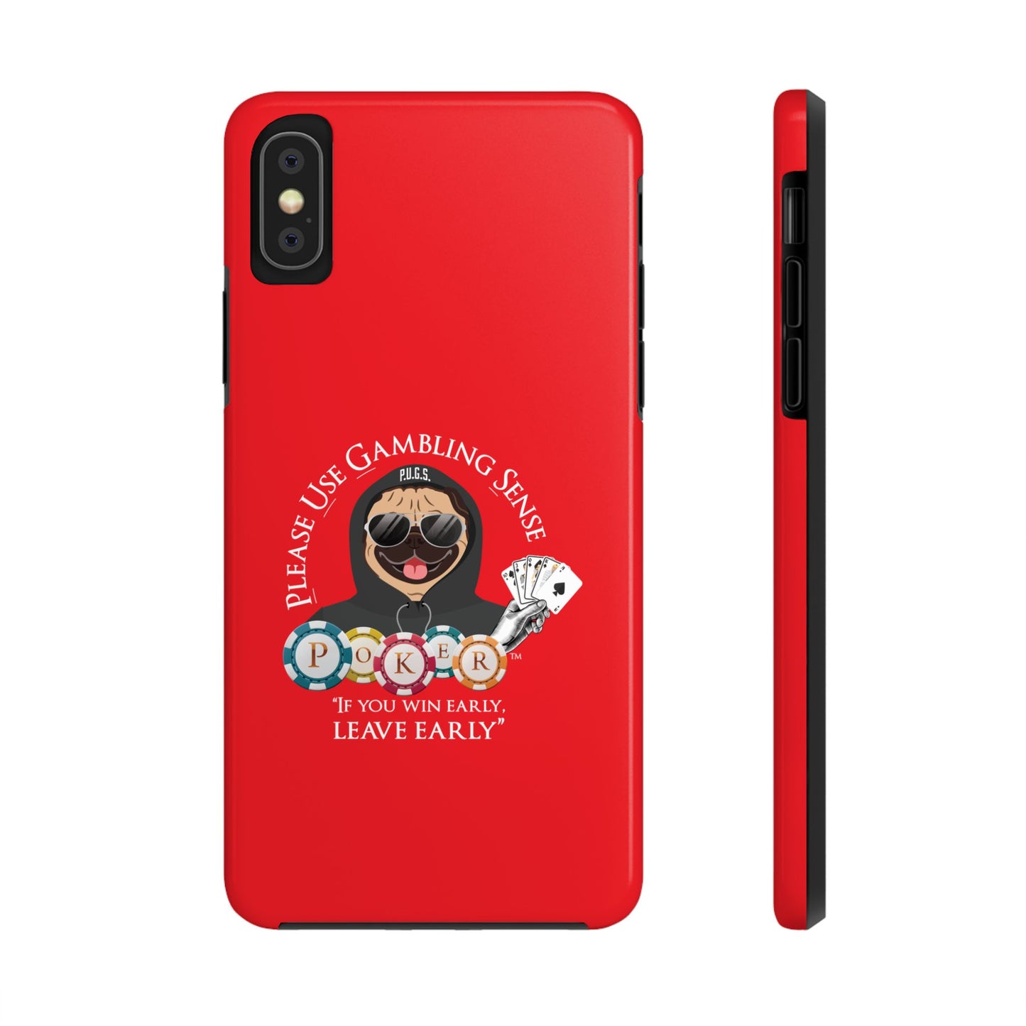 Poker “Win Early Leave” Early Black Hoodie Tough Phone Cases