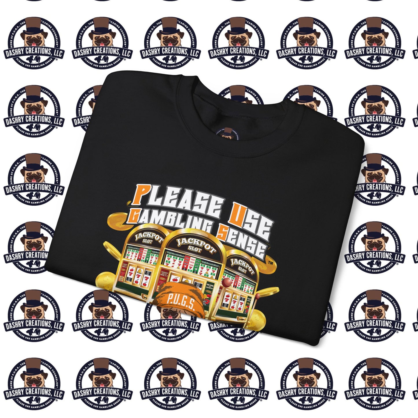 Slots “Everybody’s Got A System” Orange Wool Cap Unisex Heavy Blend™ Crewneck Sweatshirt