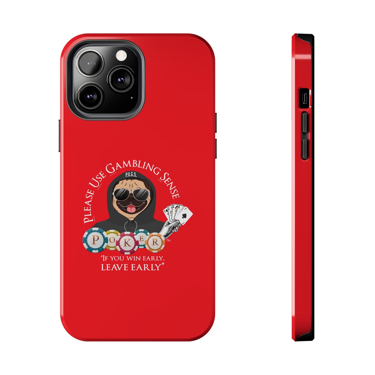 Poker “Win Early Leave” Early Black Hoodie Tough Phone Cases