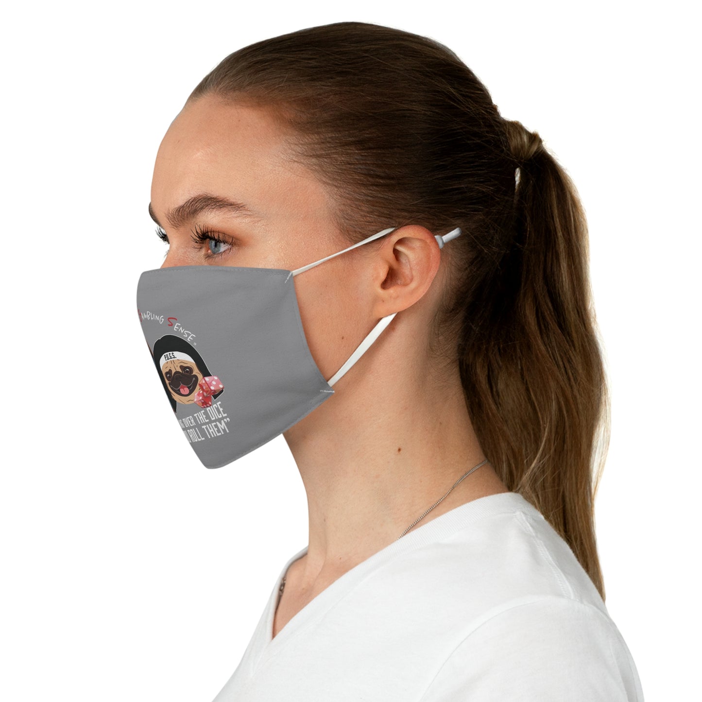 Craps “Praying Over Dice” Nun’s Veil Fabric Face Mask