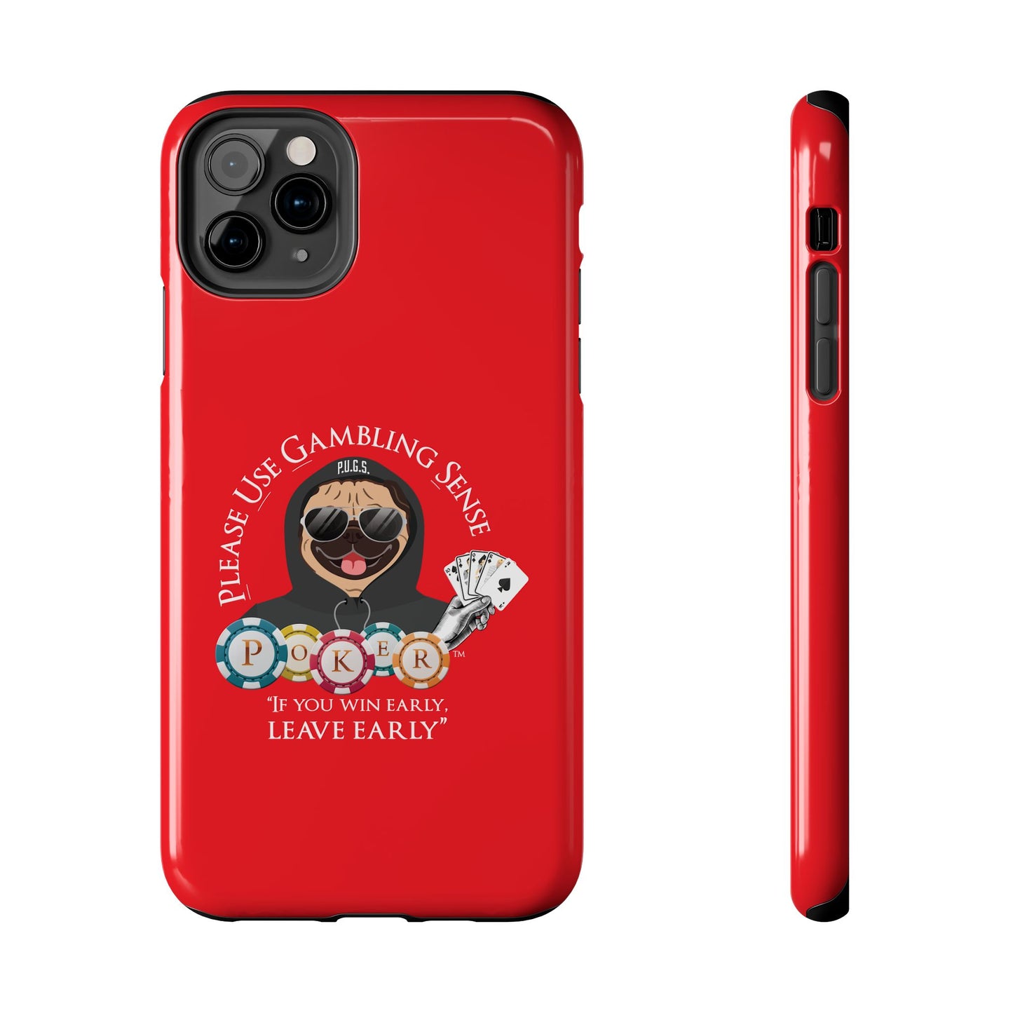 Poker “Win Early Leave” Early Black Hoodie Tough Phone Cases