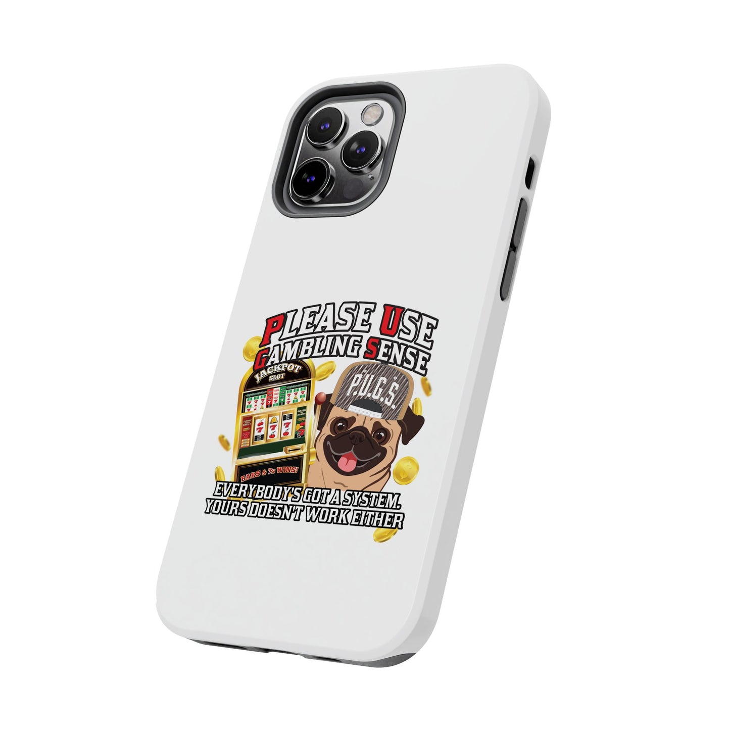 Slots “Everybody’s Got A System” Tan & White Backwards Baseball Cap Tough Phone Cases