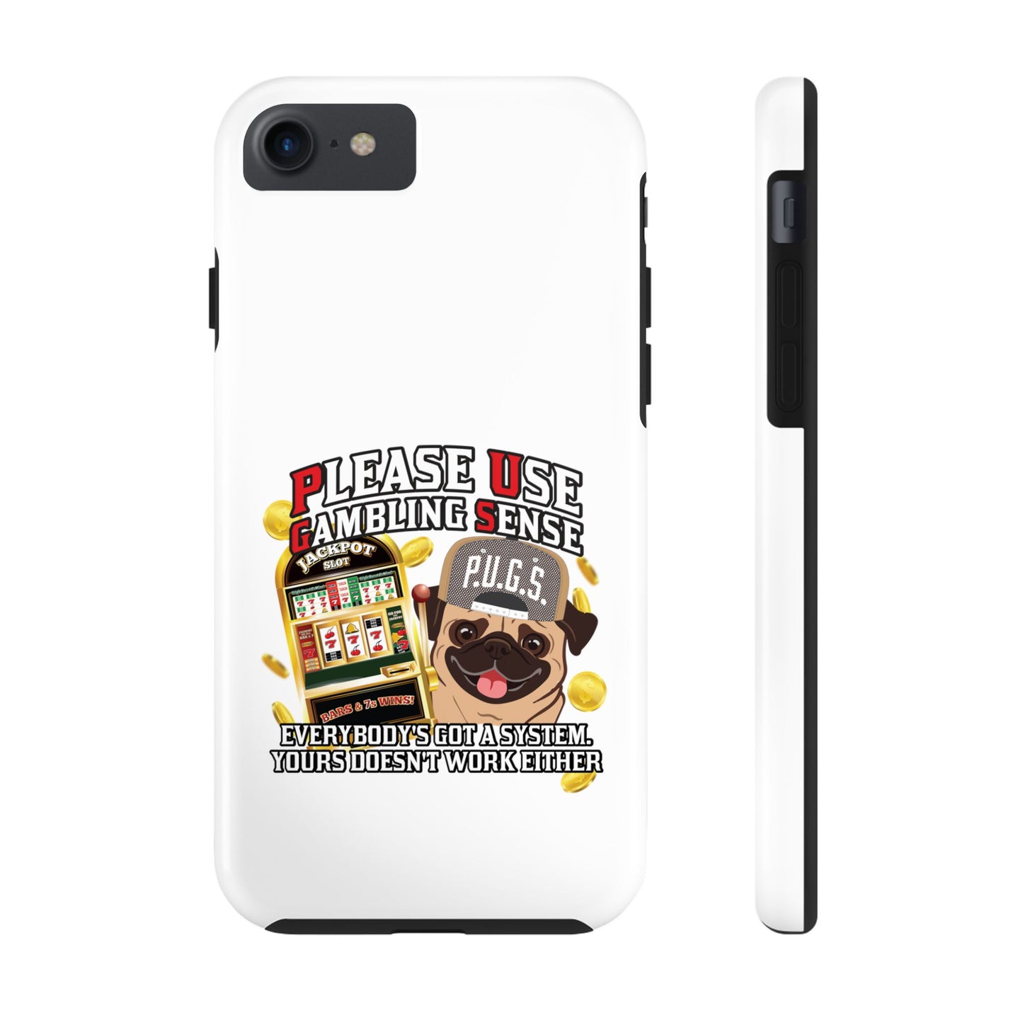 Slots “Everybody’s Got A System” Tan & White Backwards Baseball Cap Tough Phone Cases