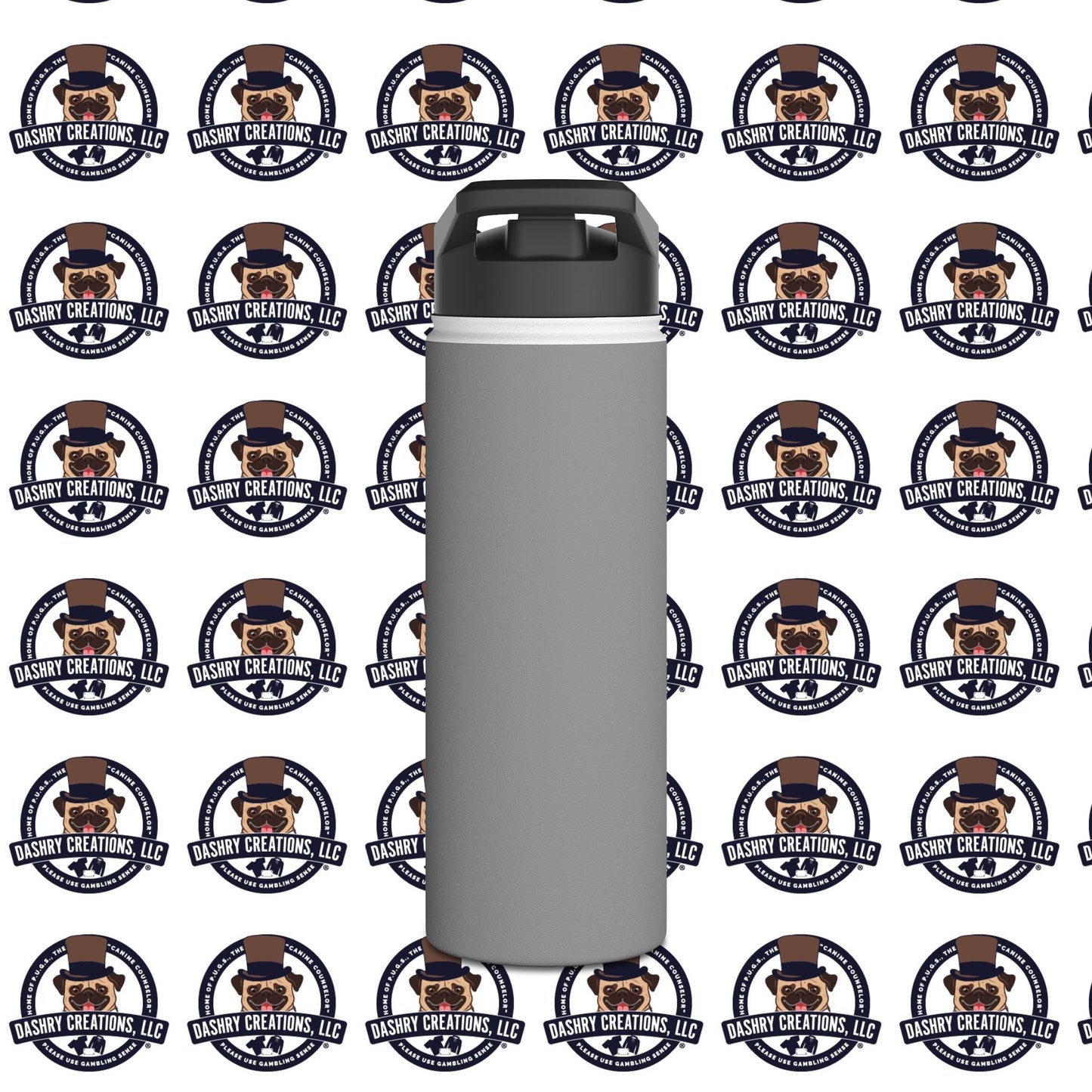 Craps “Praying Over Dice” Bishop’s Mitre Hat Stainless Steel Water Bottle, Standard Lid