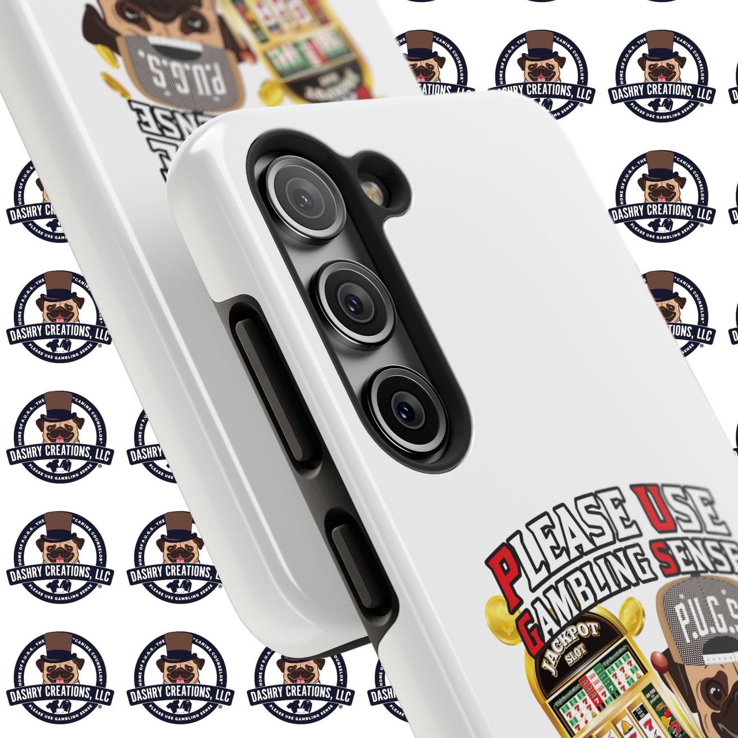 Slots “Everybody’s Got A System” Tan & White Backwards Baseball Cap Tough Phone Cases