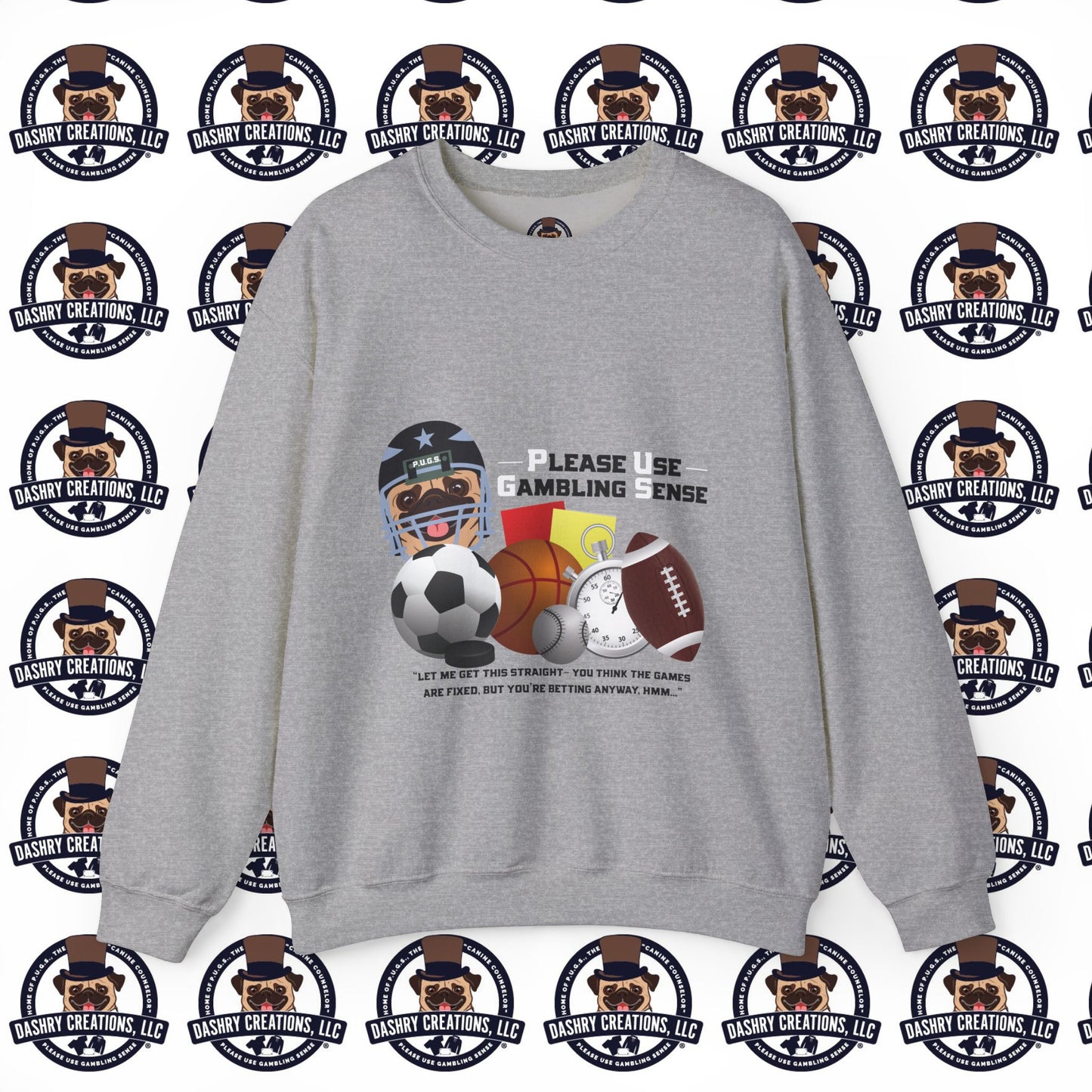 Sports Betting “Games Are Fixed” Helmet Unisex Heavy Blend™ Crewneck Sweatshirt