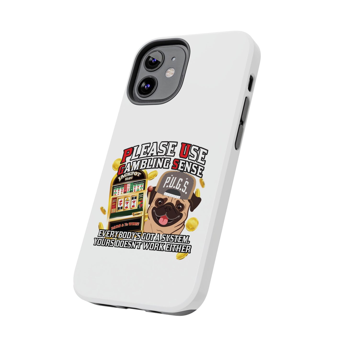 Slots “Everybody’s Got A System” Tan & White Backwards Baseball Cap Tough Phone Cases