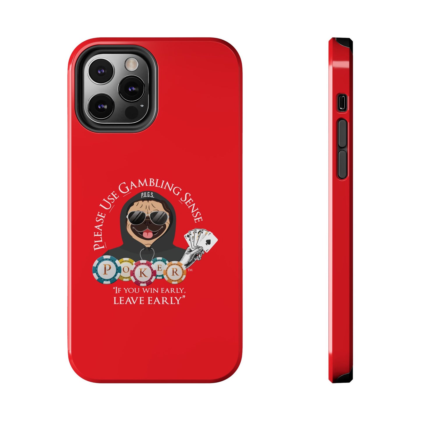 Poker “Win Early Leave” Early Black Hoodie Tough Phone Cases