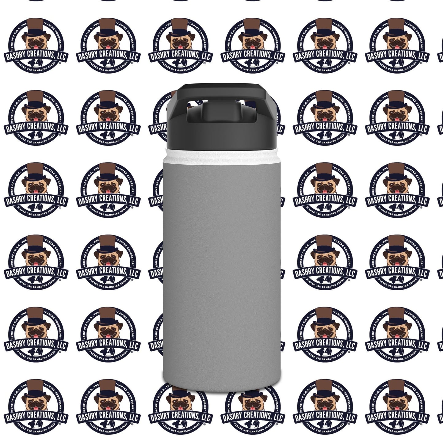Craps “Praying Over Dice” Bishop’s Mitre Hat Stainless Steel Water Bottle, Standard Lid