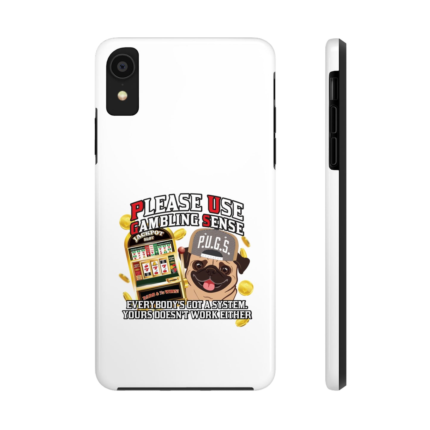 Slots “Everybody’s Got A System” Tan & White Backwards Baseball Cap Tough Phone Cases