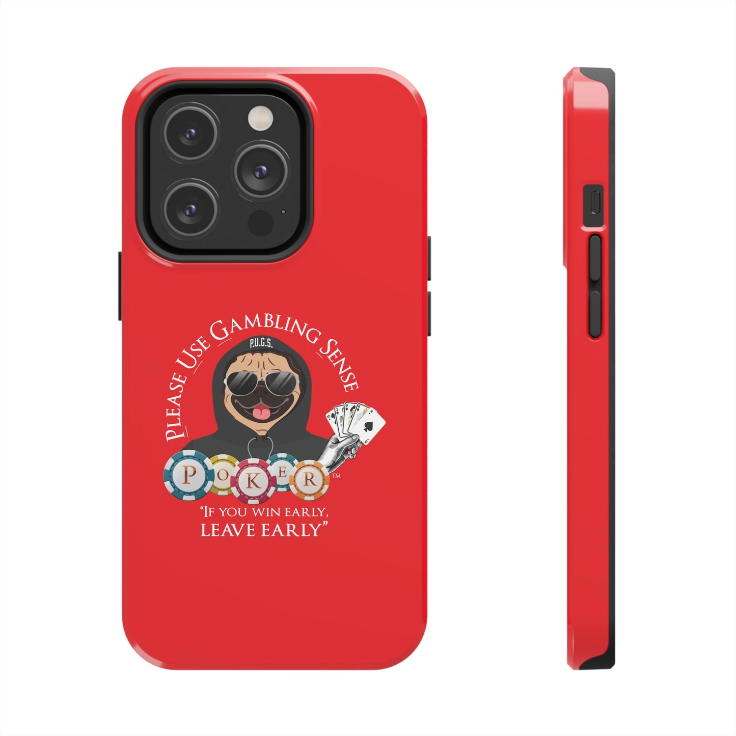 Poker “Win Early Leave” Early Black Hoodie Tough Phone Cases