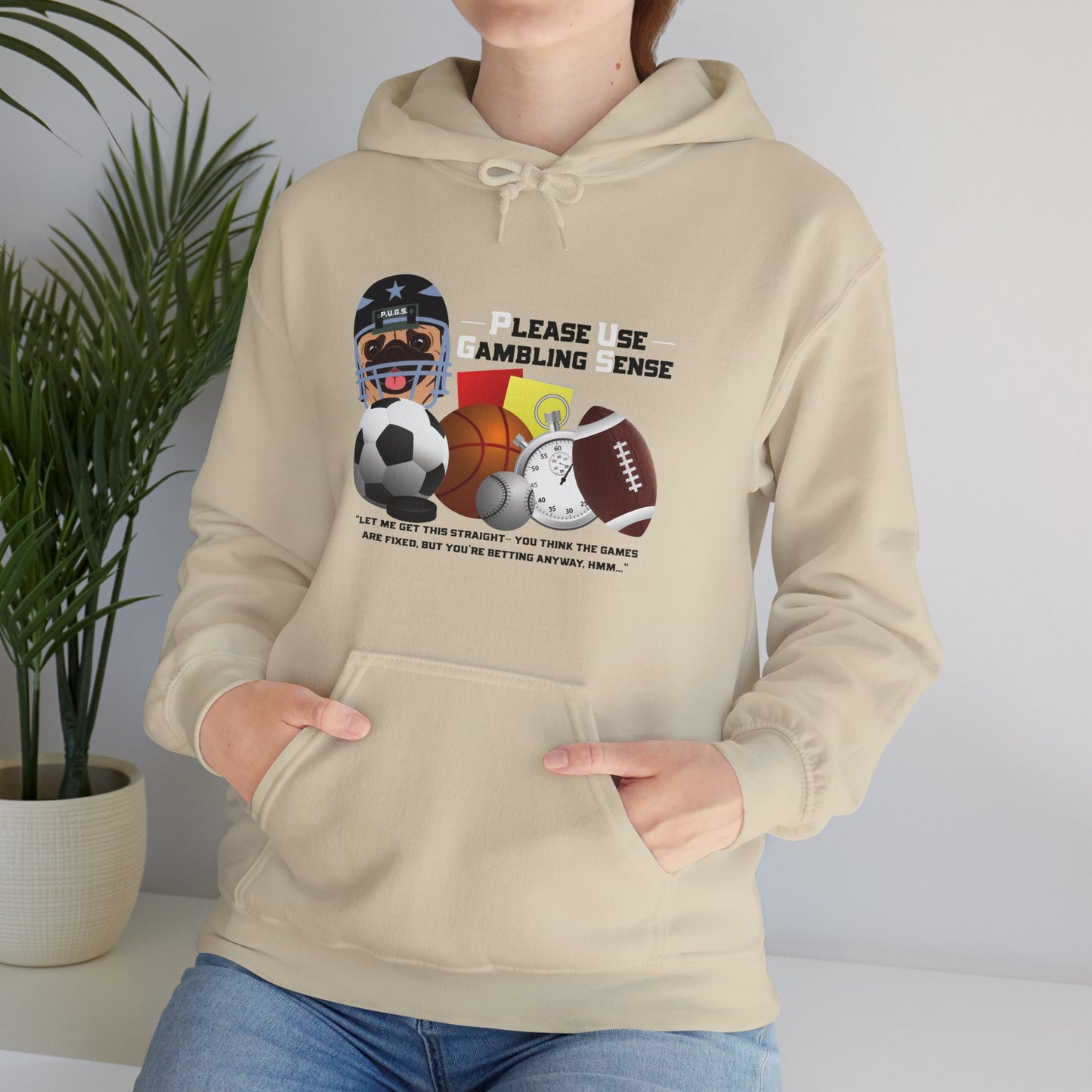 Sports Betting “Games Are Fixed” Helmet Unisex Heavy Blend™ Hooded Sweatshirt