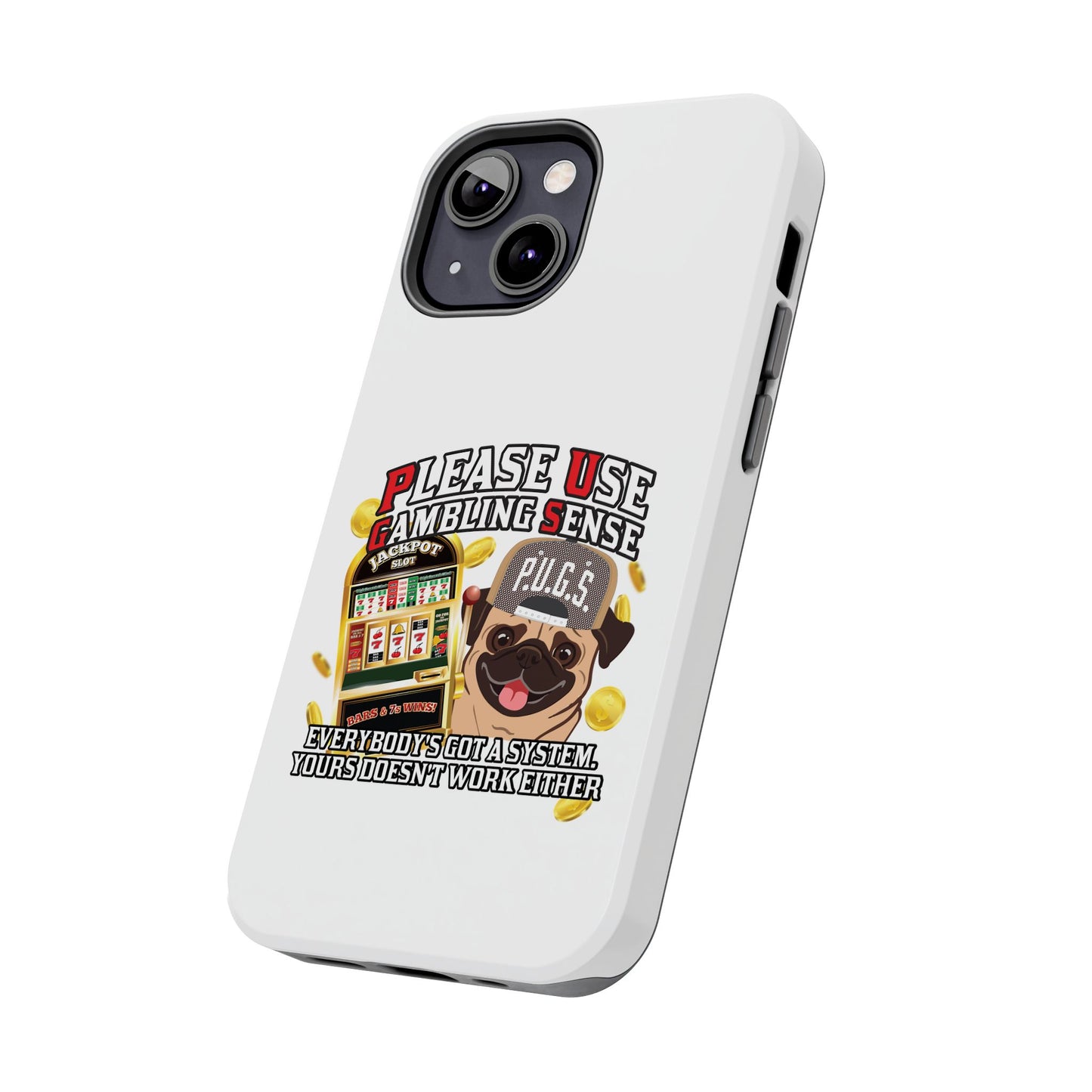 Slots “Everybody’s Got A System” Tan & White Backwards Baseball Cap Tough Phone Cases