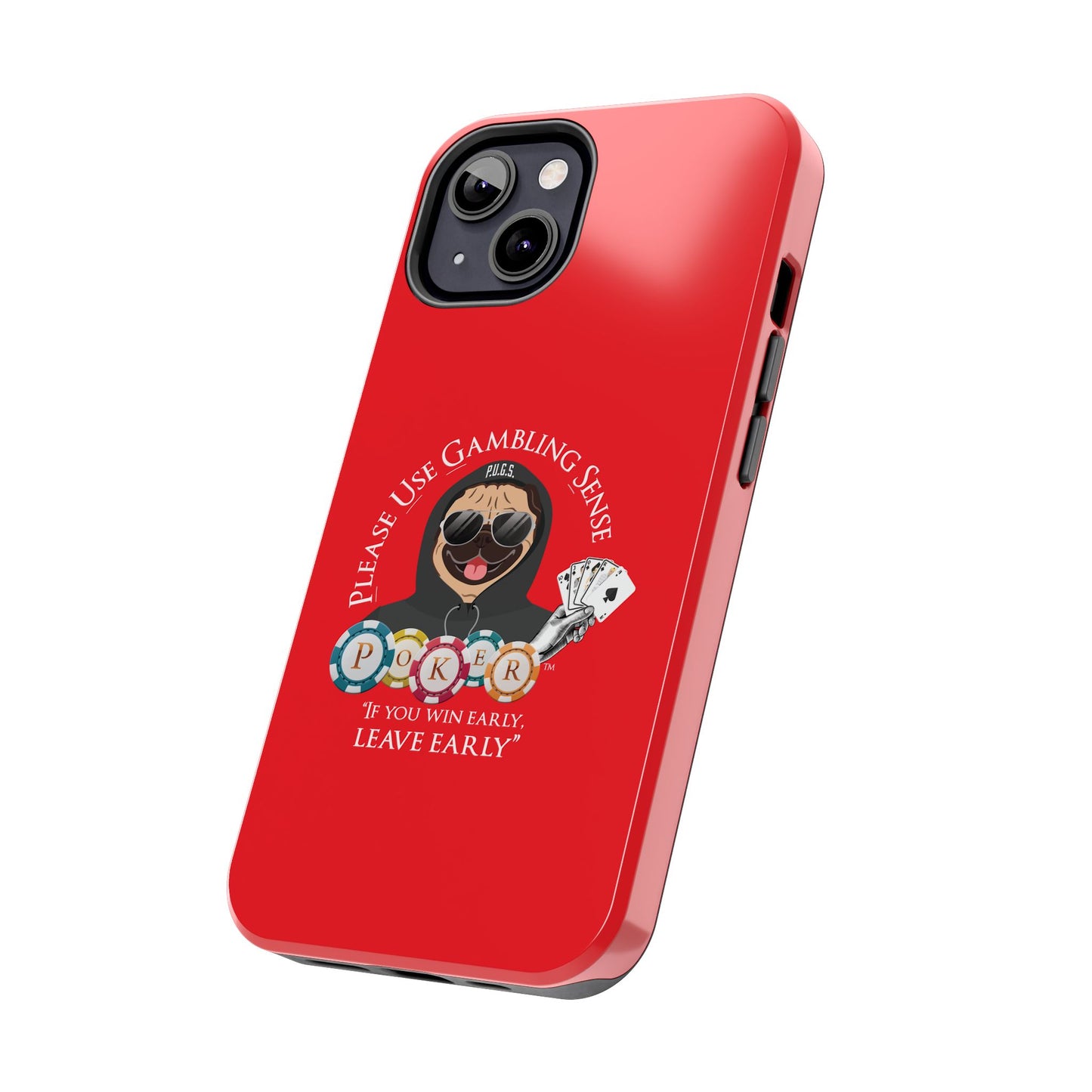 Poker “Win Early Leave” Early Black Hoodie Tough Phone Cases