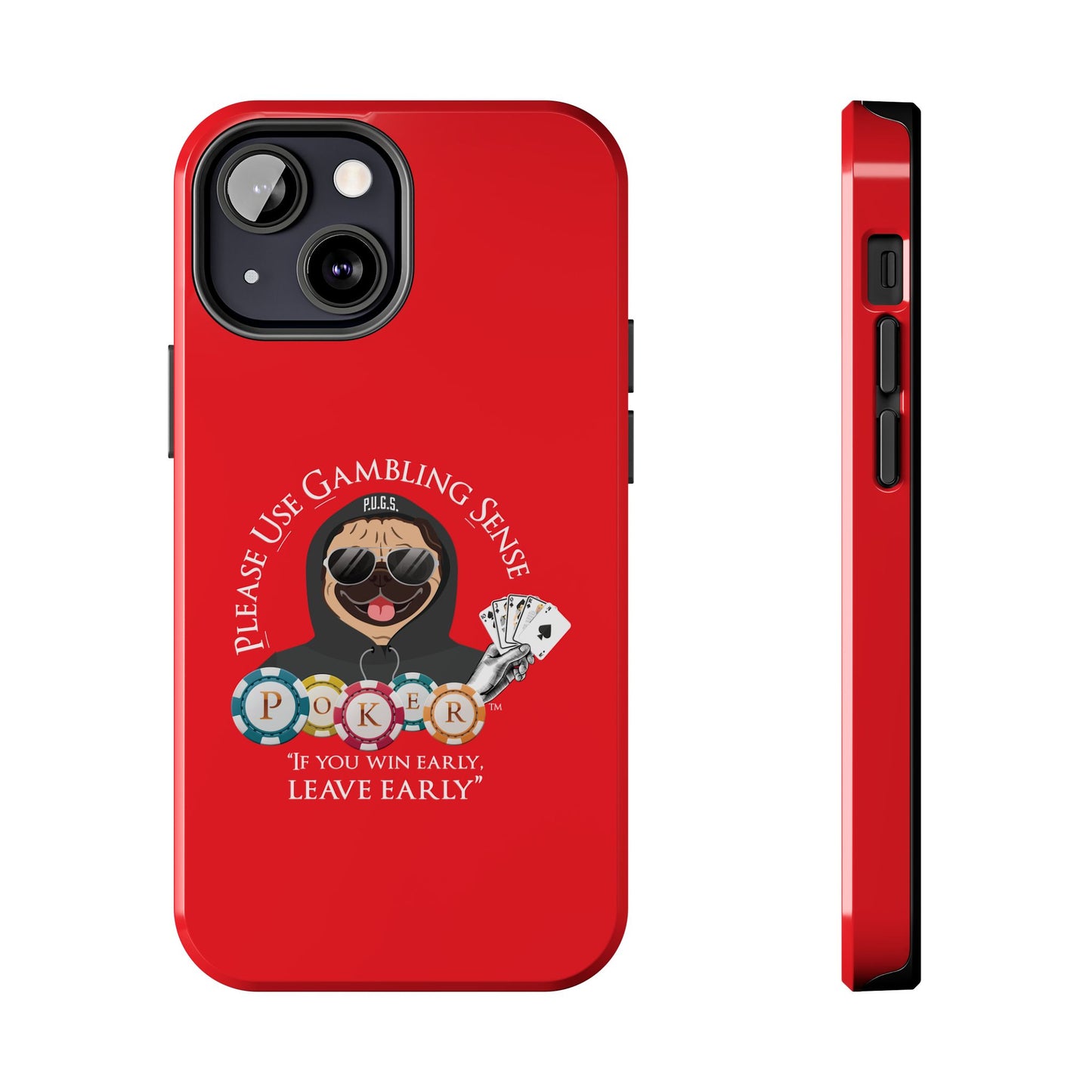 Poker “Win Early Leave” Early Black Hoodie Tough Phone Cases