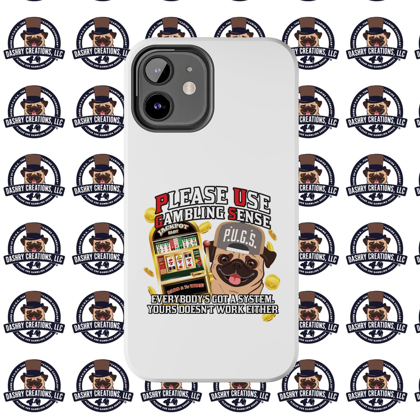 Slots “Everybody’s Got A System” Tan & White Backwards Baseball Cap Tough Phone Cases