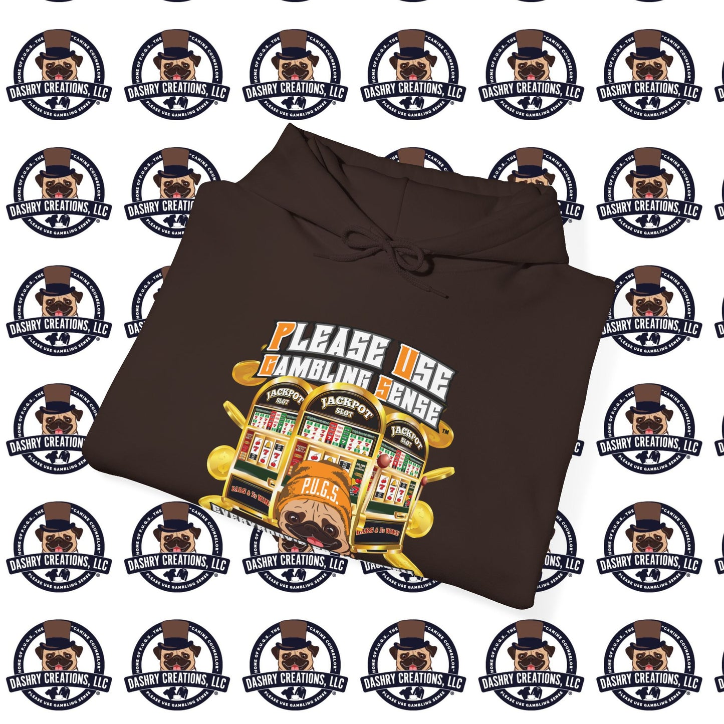 Slots “Everybody’s Got A System” Orange Wool Cap Unisex Heavy Blend™ Hooded Sweatshirt