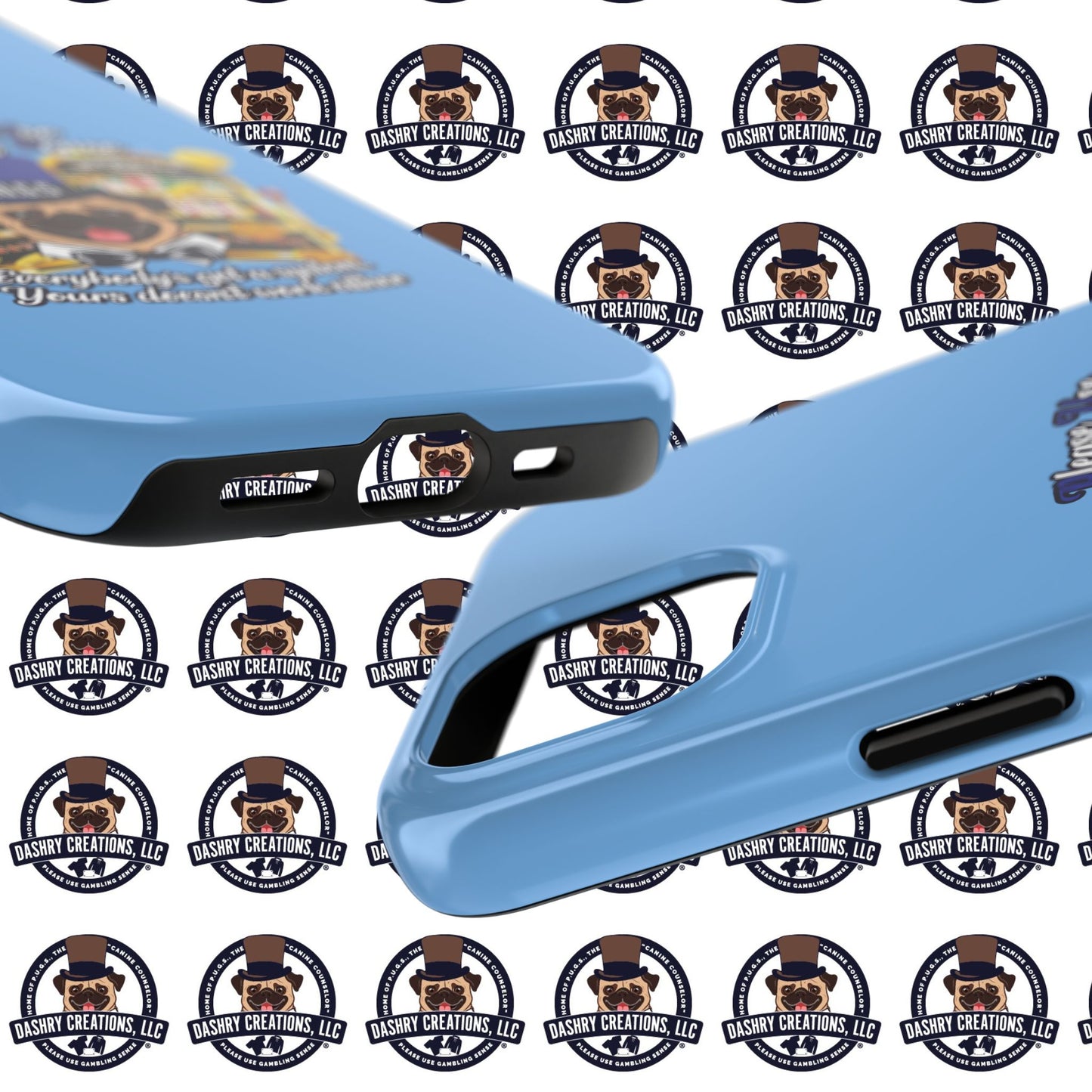 Slots “Everybody’s Got A System” Blue & Black Top Hat Tough Phone Cases
