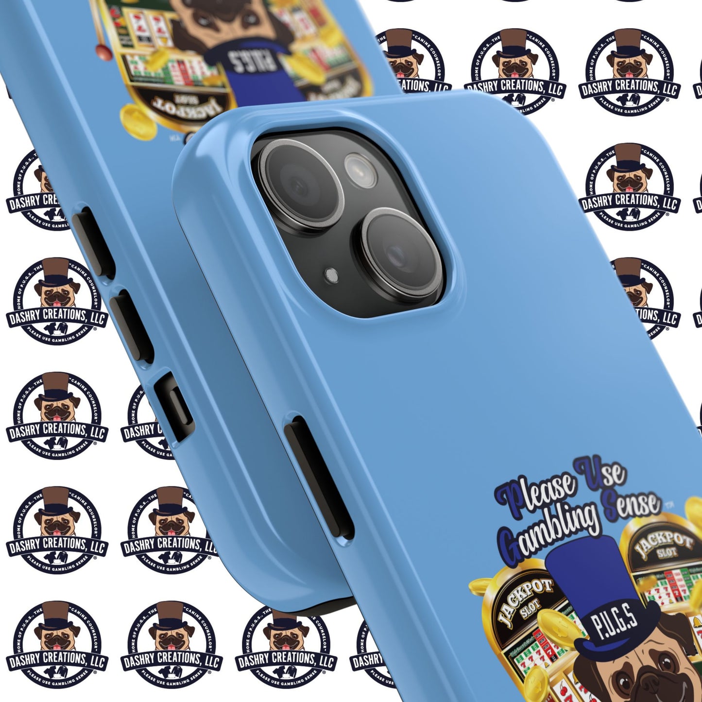 Slots “Everybody’s Got A System” Blue & Black Top Hat Tough Phone Cases