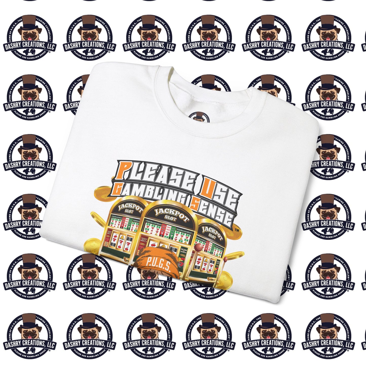 Slots “Everybody’s Got A System” Orange Wool Cap Unisex Heavy Blend™ Crewneck Sweatshirt