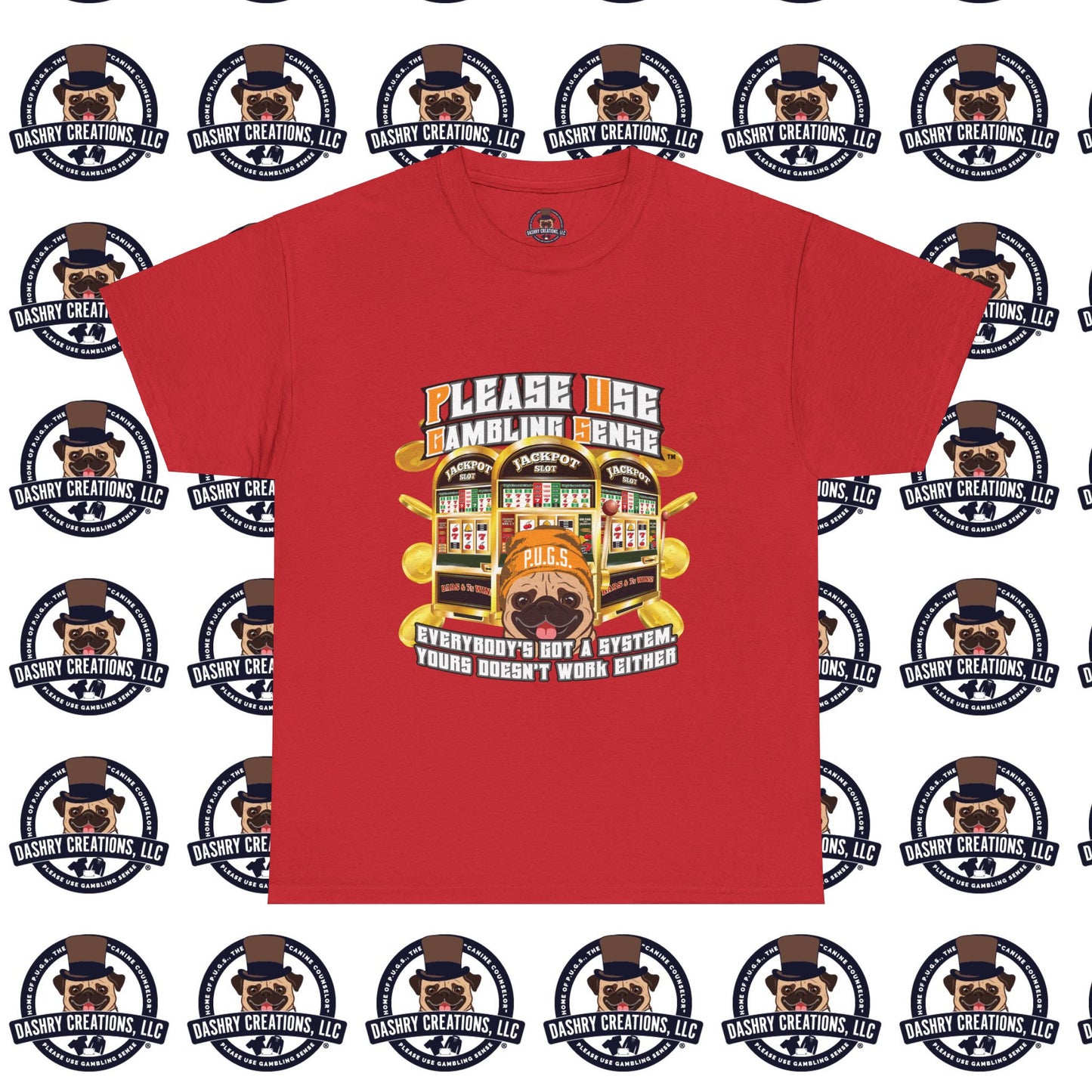 Slots “Everybody’s Got A System” Orange Wool Cap Unisex Heavy Cotton Tee