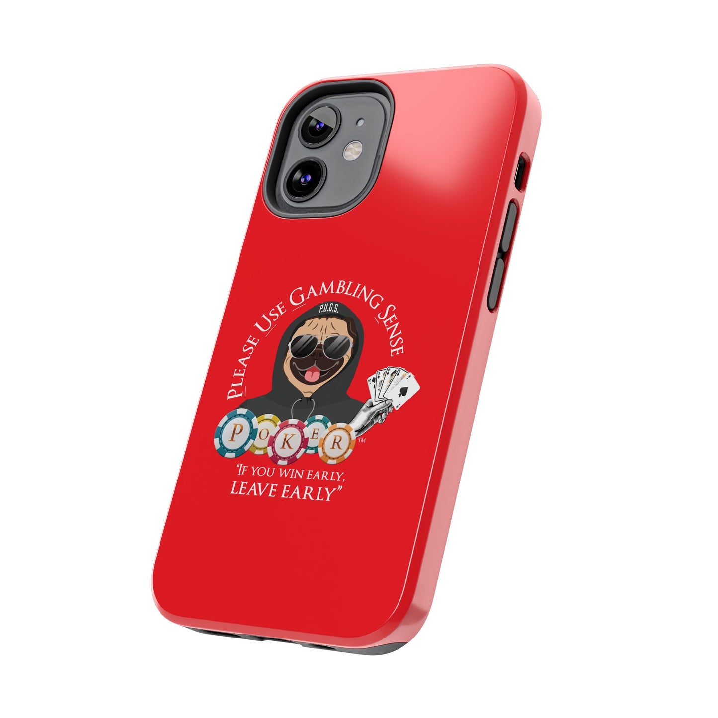 Poker “Win Early Leave” Early Black Hoodie Tough Phone Cases
