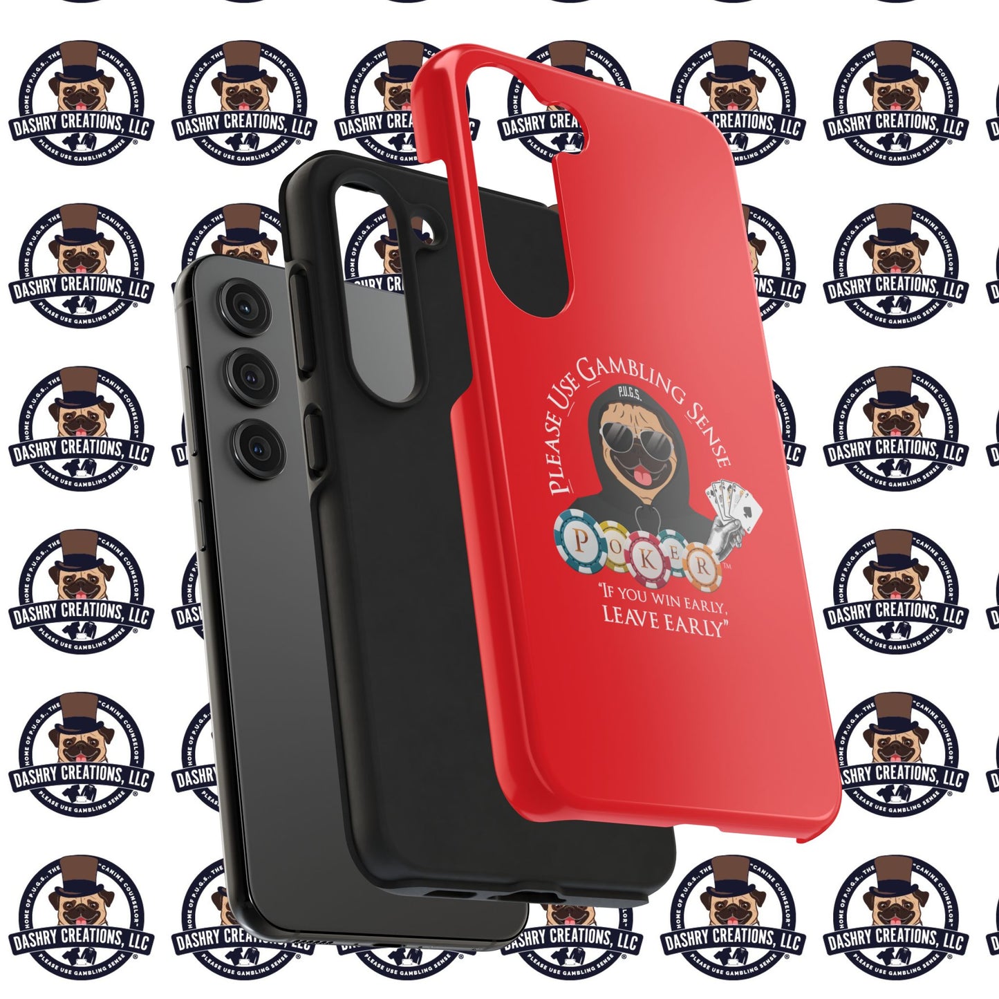 Poker “Win Early Leave” Early Black Hoodie Tough Phone Cases