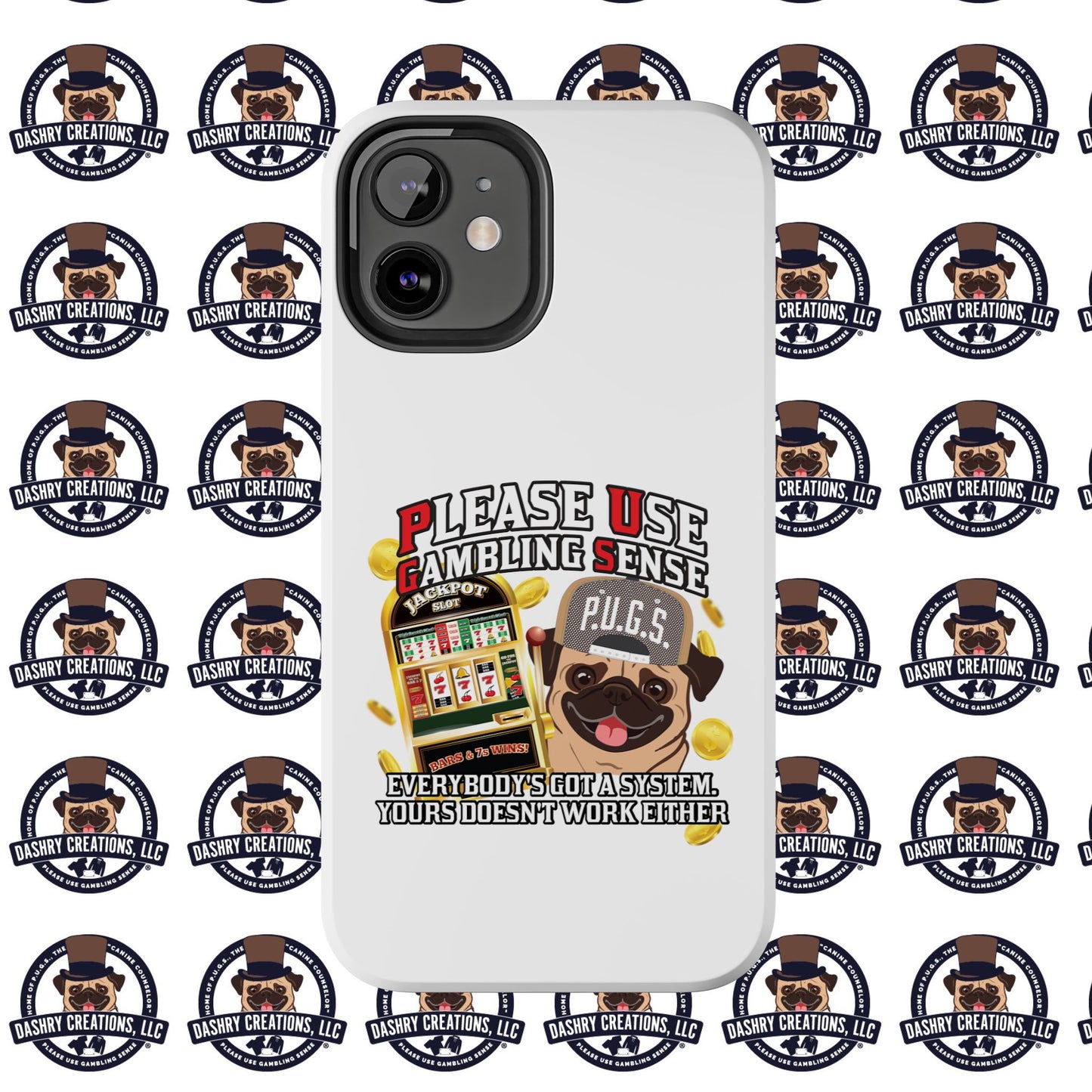 Slots “Everybody’s Got A System” Tan & White Backwards Baseball Cap Tough Phone Cases
