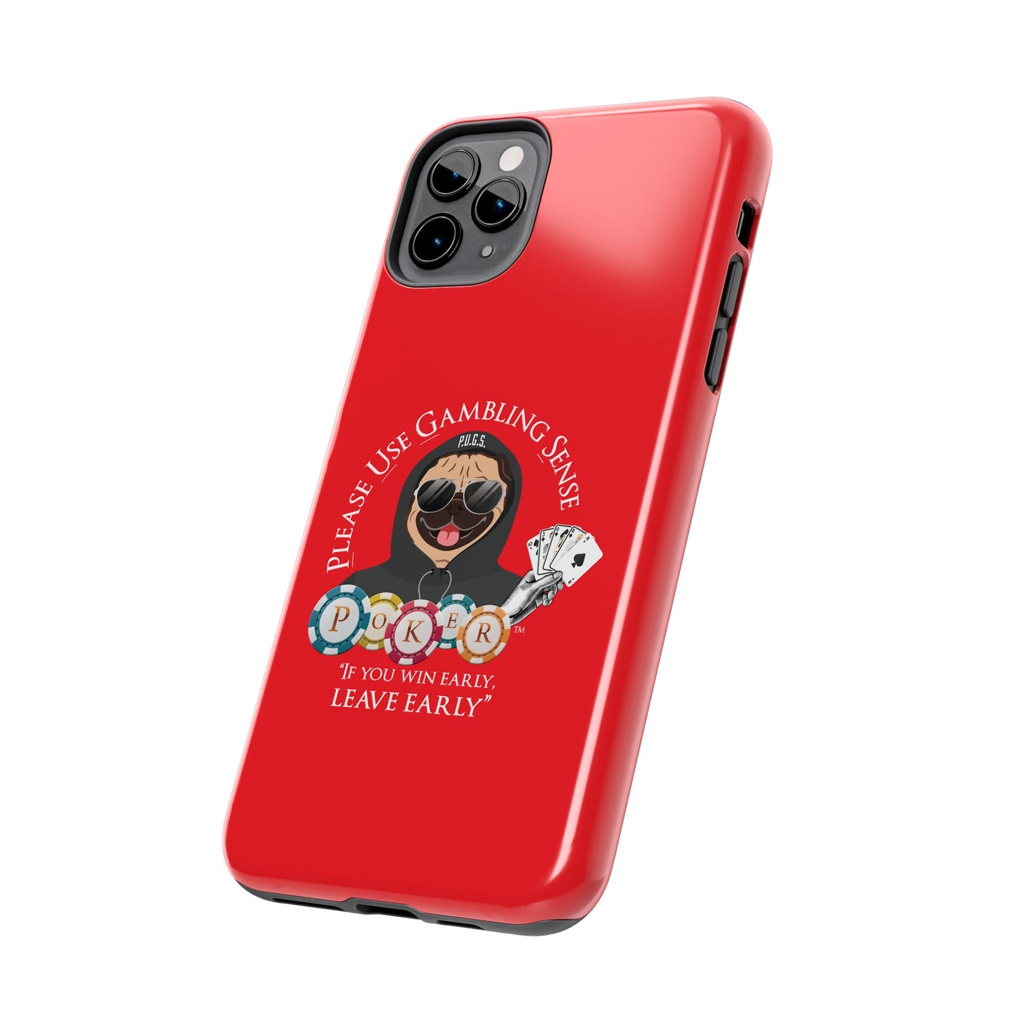 Poker “Win Early Leave” Early Black Hoodie Tough Phone Cases
