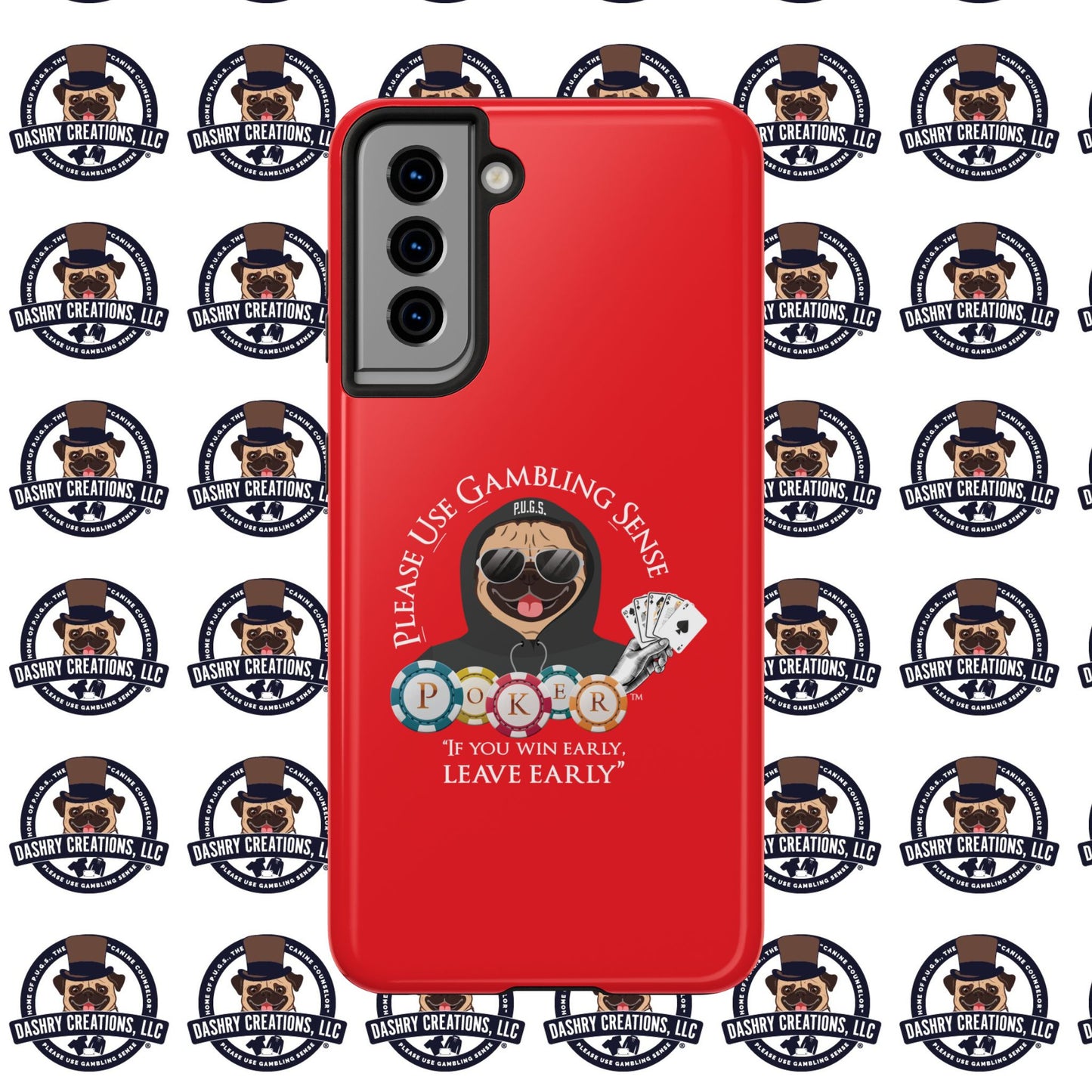 Poker “Win Early Leave” Early Black Hoodie Tough Phone Cases