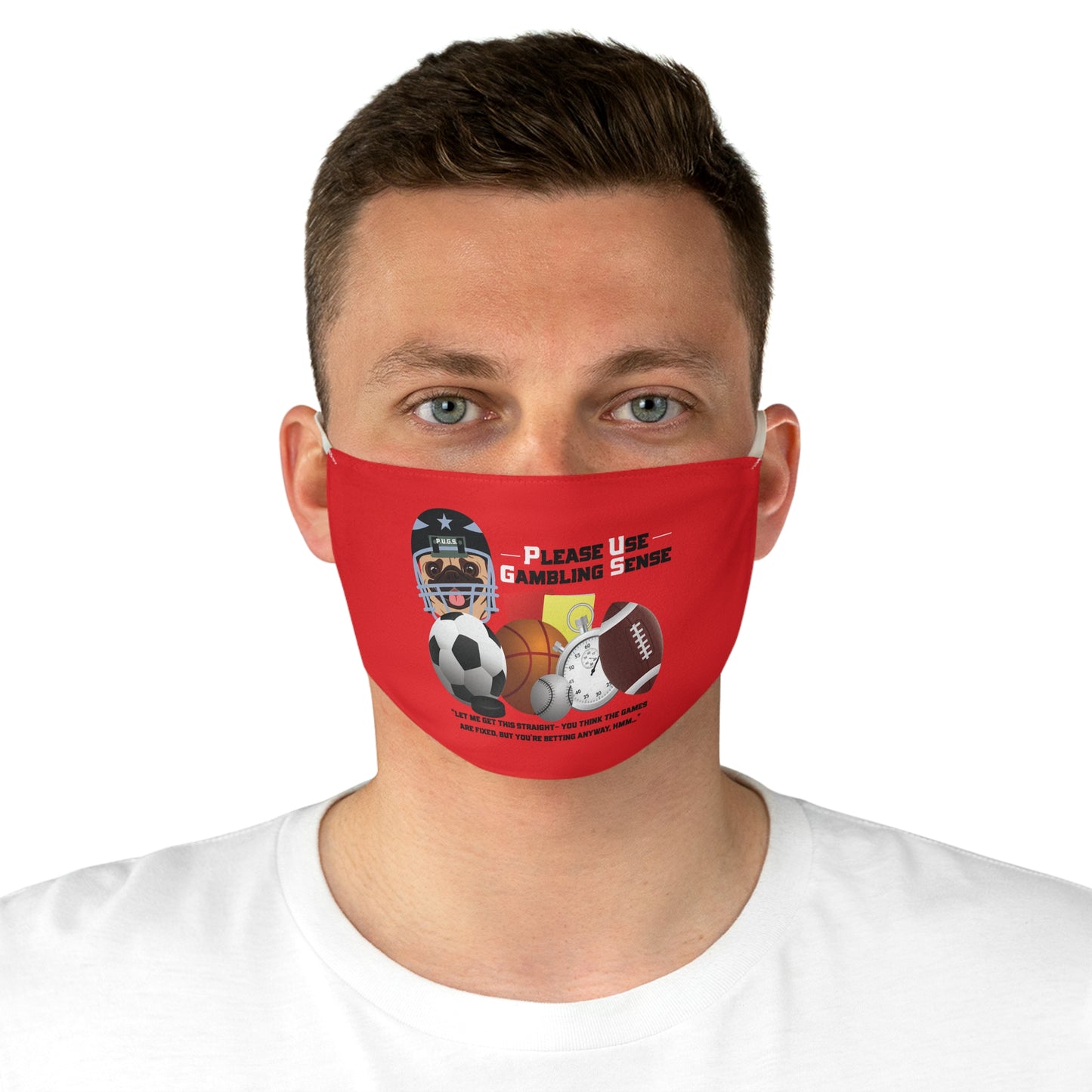 Sports Betting “Games Are Fixed” Helmet Fabric Face Mask