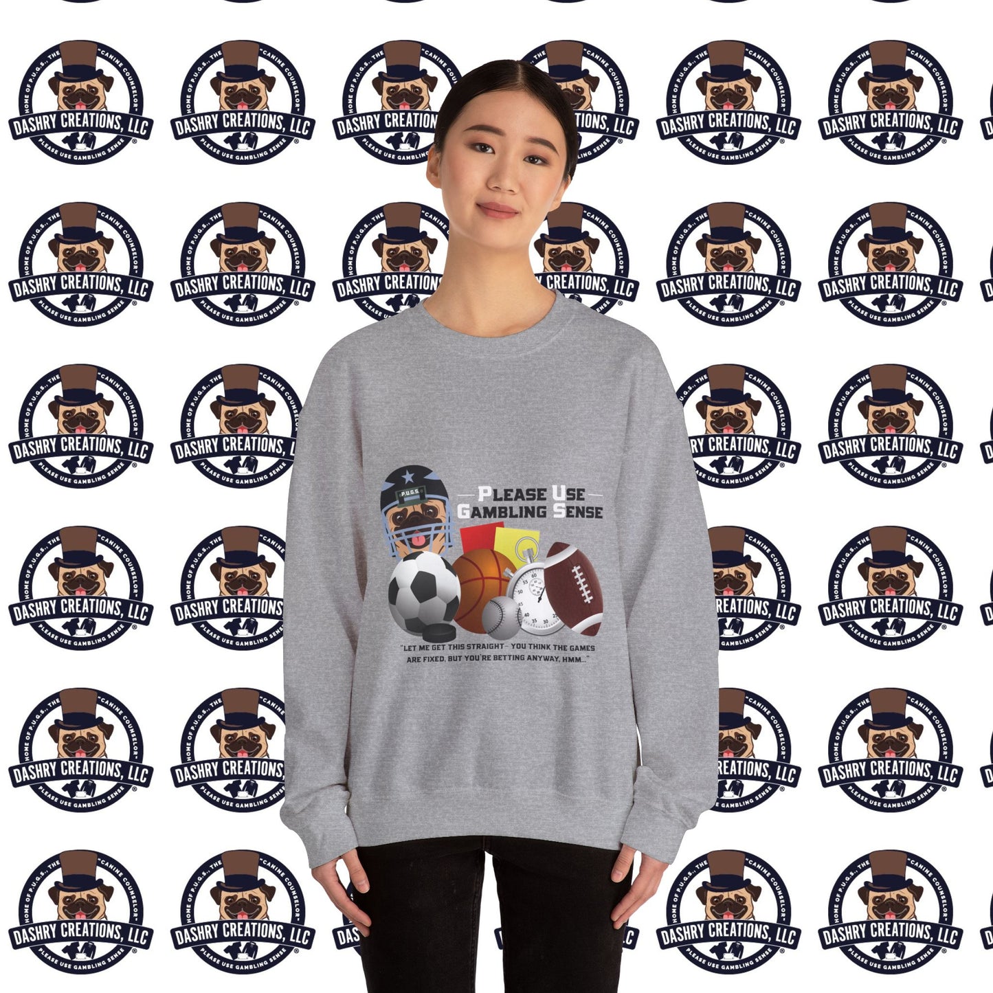 Sports Betting “Games Are Fixed” Helmet Unisex Heavy Blend™ Crewneck Sweatshirt