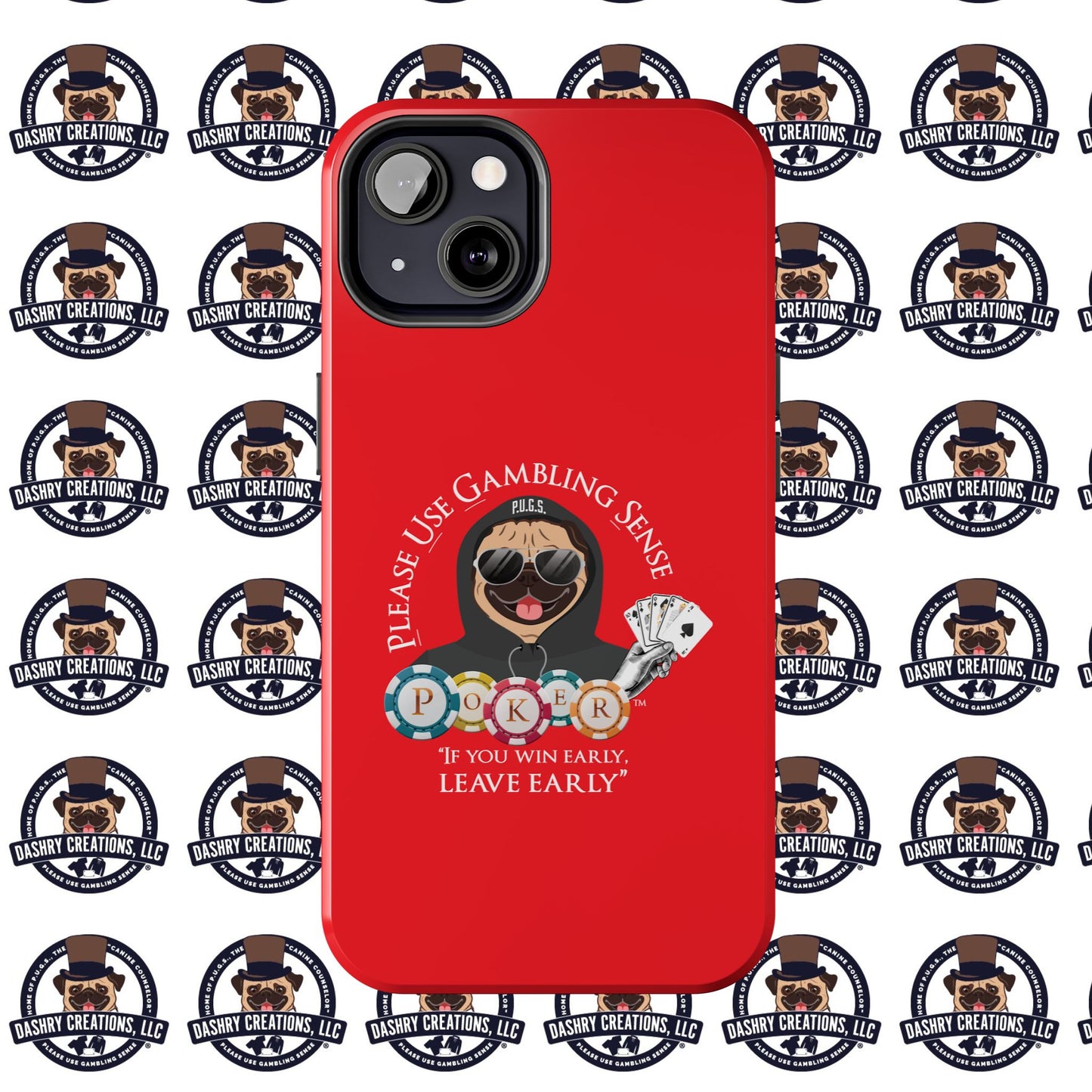 Poker “Win Early Leave” Early Black Hoodie Tough Phone Cases