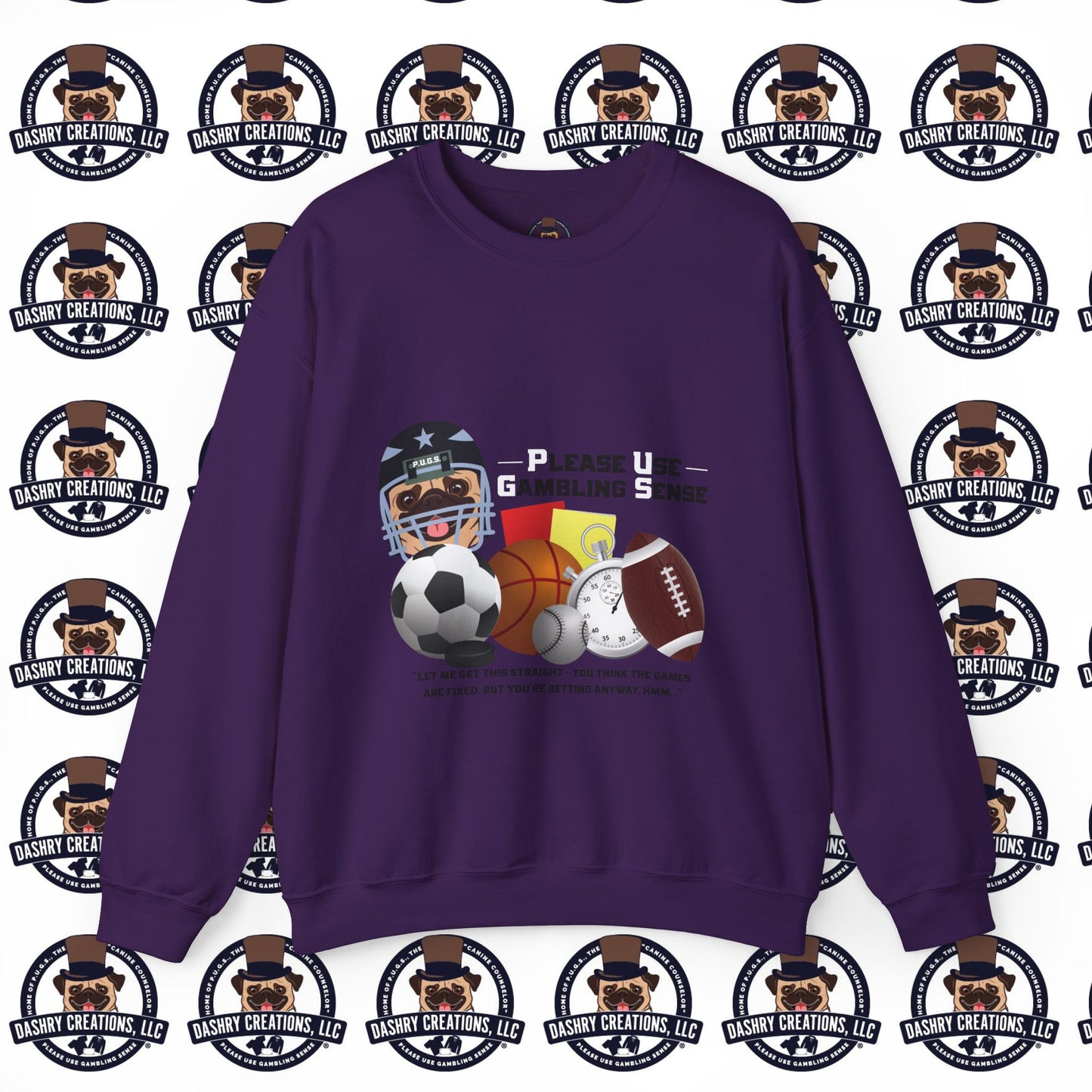 Sports Betting “Games Are Fixed” Helmet Unisex Heavy Blend™ Crewneck Sweatshirt