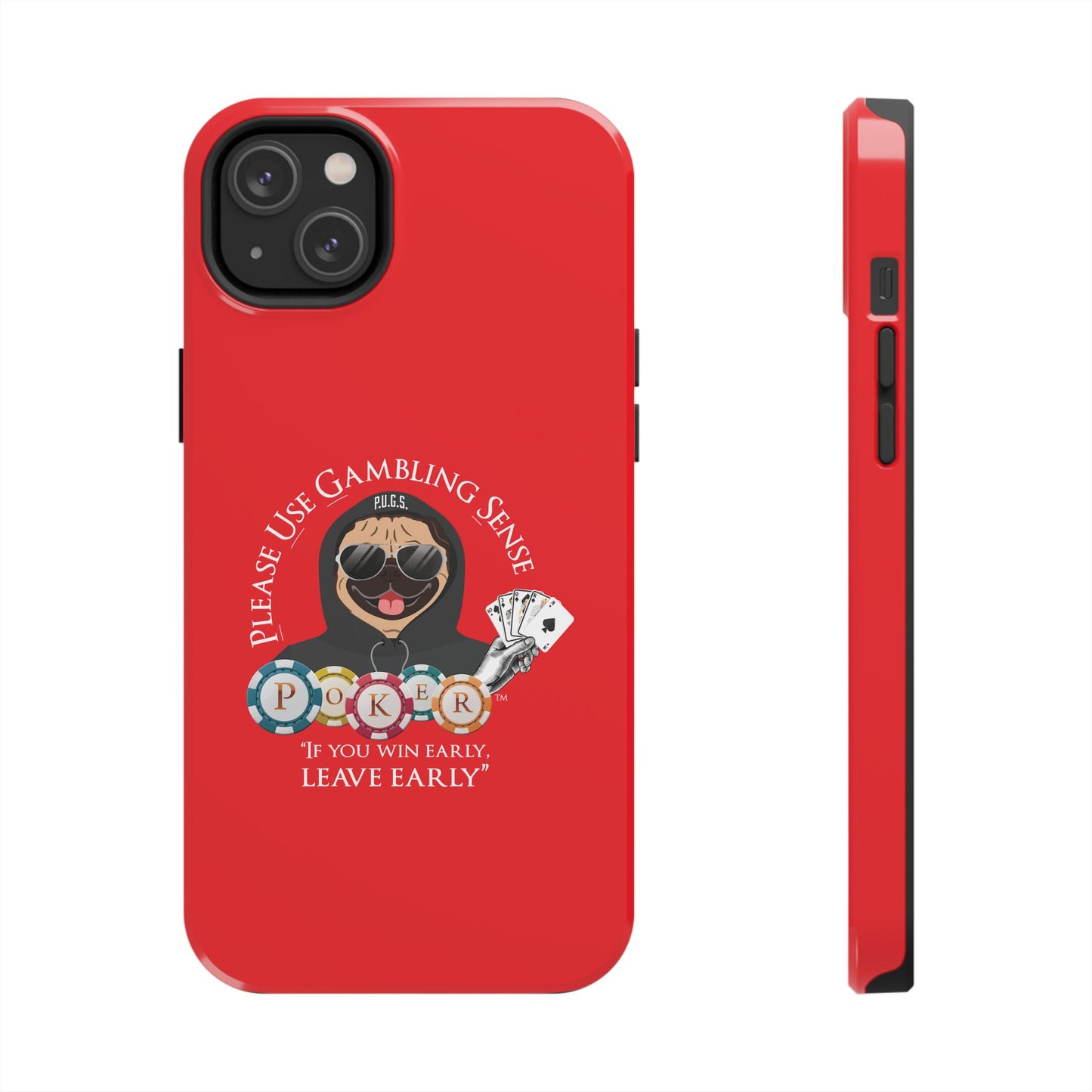 Poker “Win Early Leave” Early Black Hoodie Tough Phone Cases