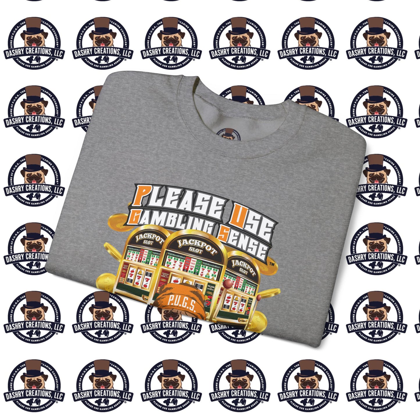 Slots “Everybody’s Got A System” Orange Wool Cap Unisex Heavy Blend™ Crewneck Sweatshirt