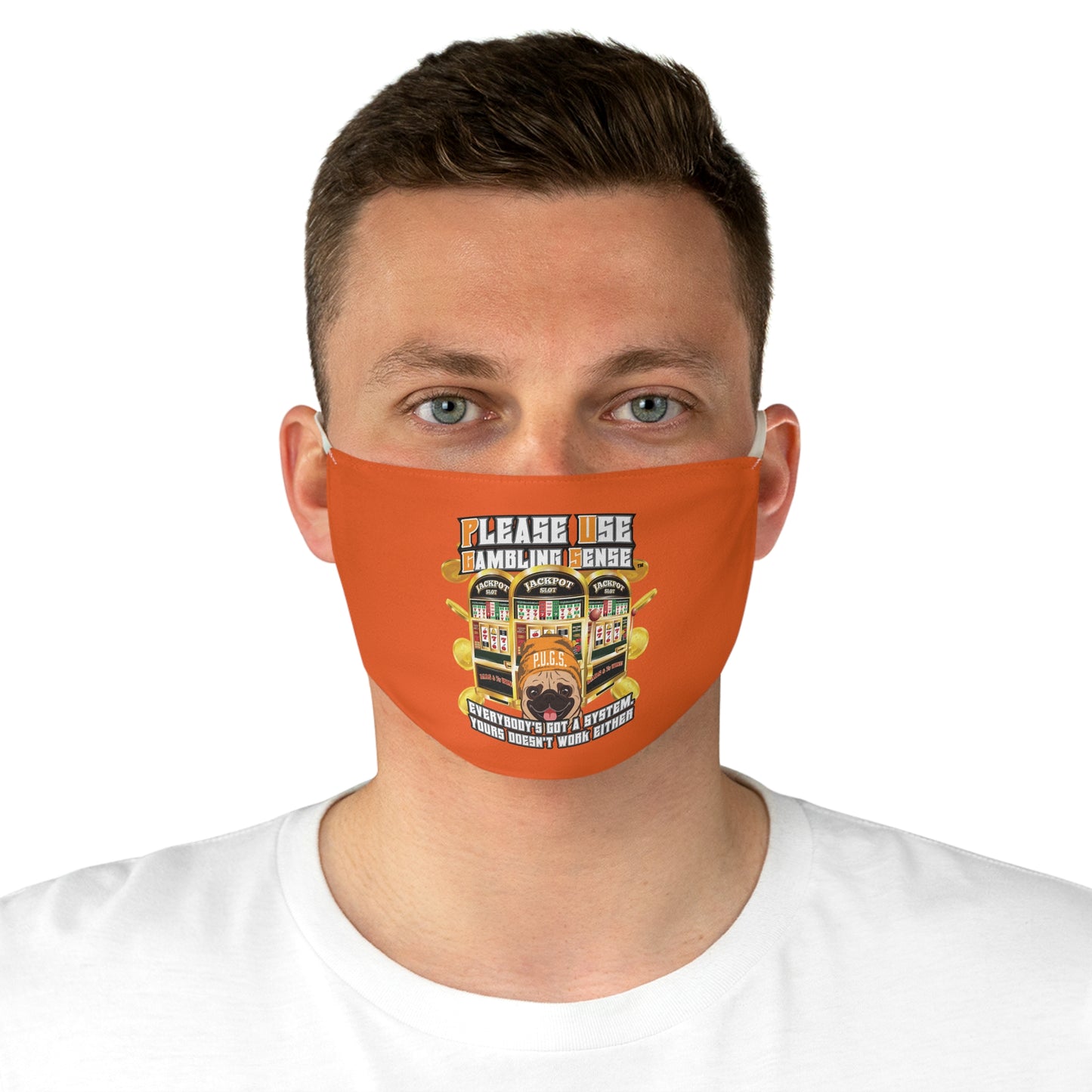 Slots “Everybody’s Got A System” Orange Wool Cap Fabric Face Mask