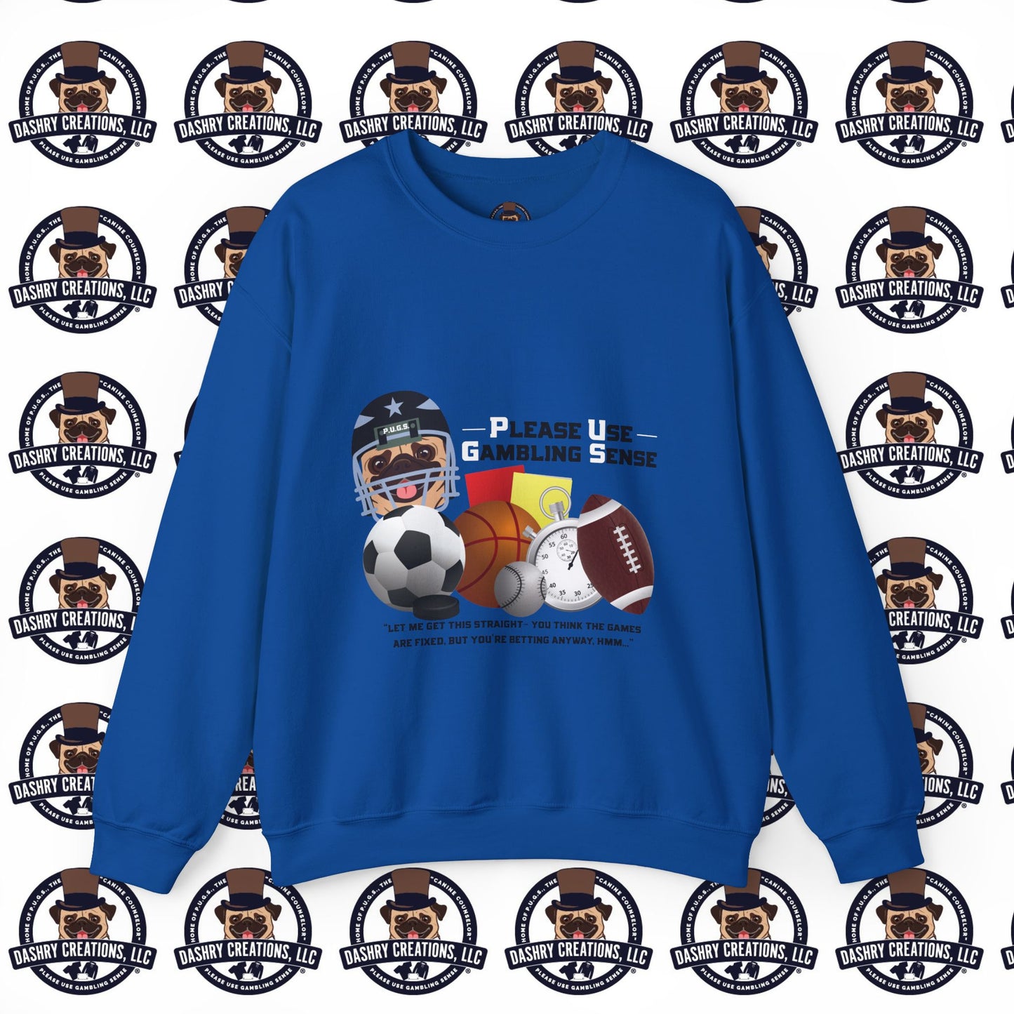 Sports Betting “Games Are Fixed” Helmet Unisex Heavy Blend™ Crewneck Sweatshirt