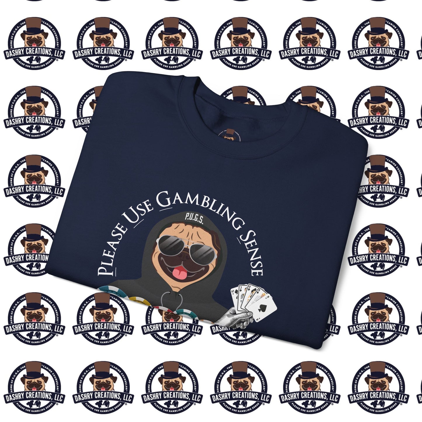 Poker “Win Early Leave” Early Black Hoodie Unisex Heavy Blend™ Crewneck Sweatshirt